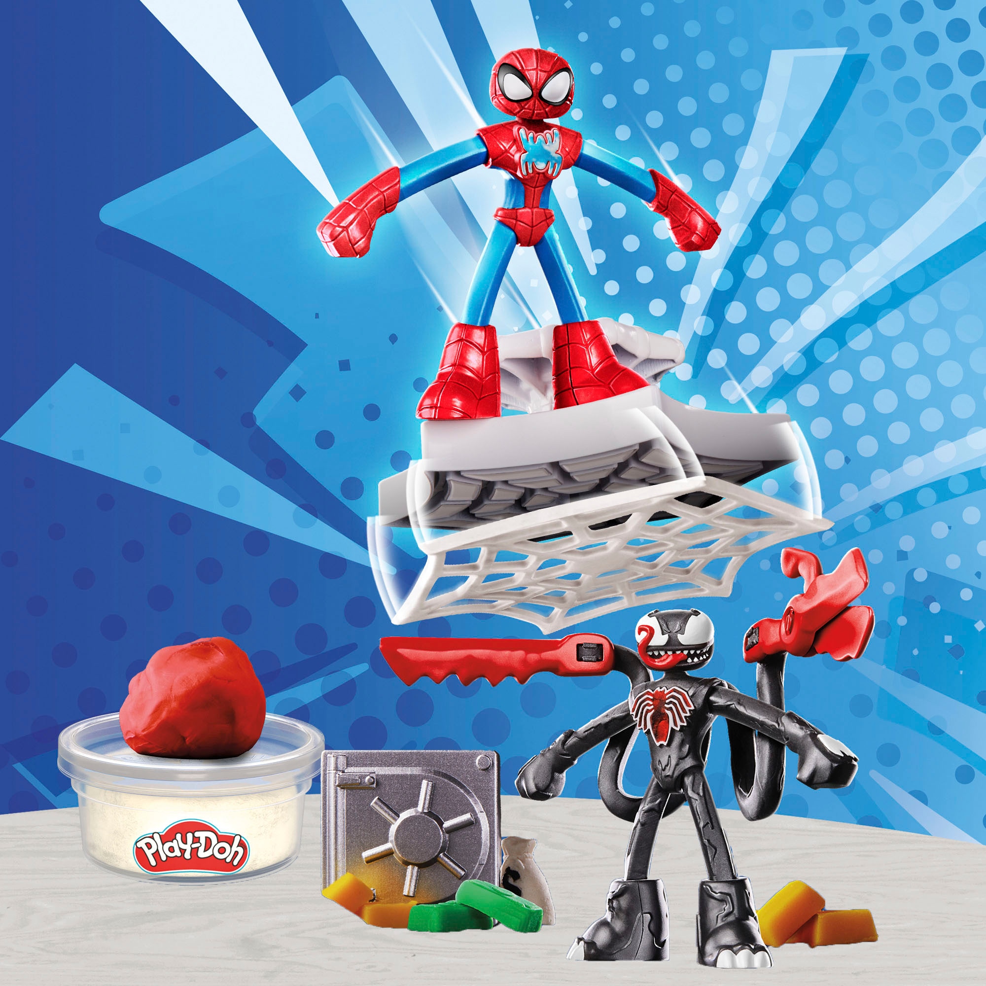 Hasbro Knete »Play-Doh, Marvel Iron Man Buntes Labor«, mit Licht und Sound