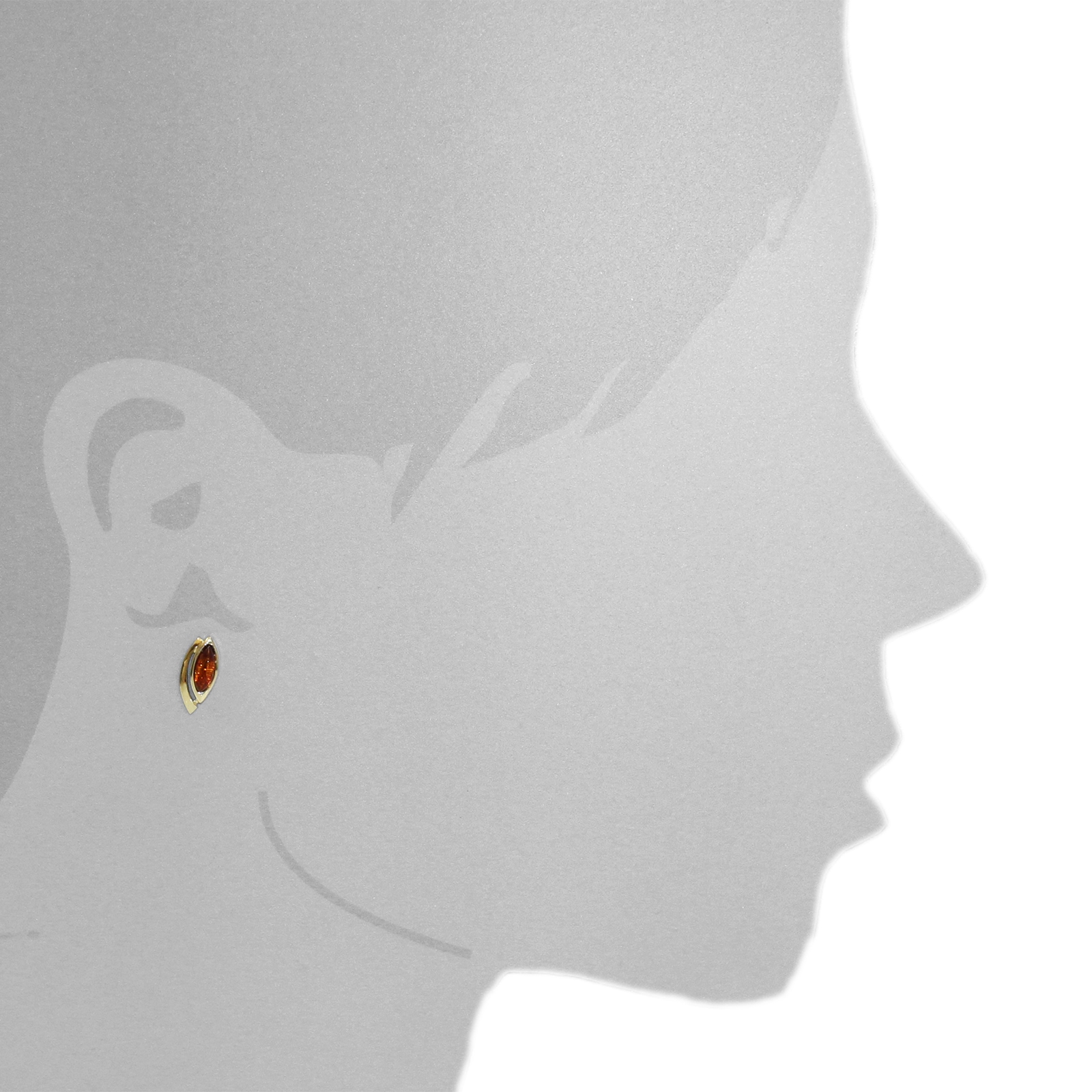 OSTSEE-SCHMUCK Paar Ohrstecker »- Rana - Gold 333/000 - Bernstein«