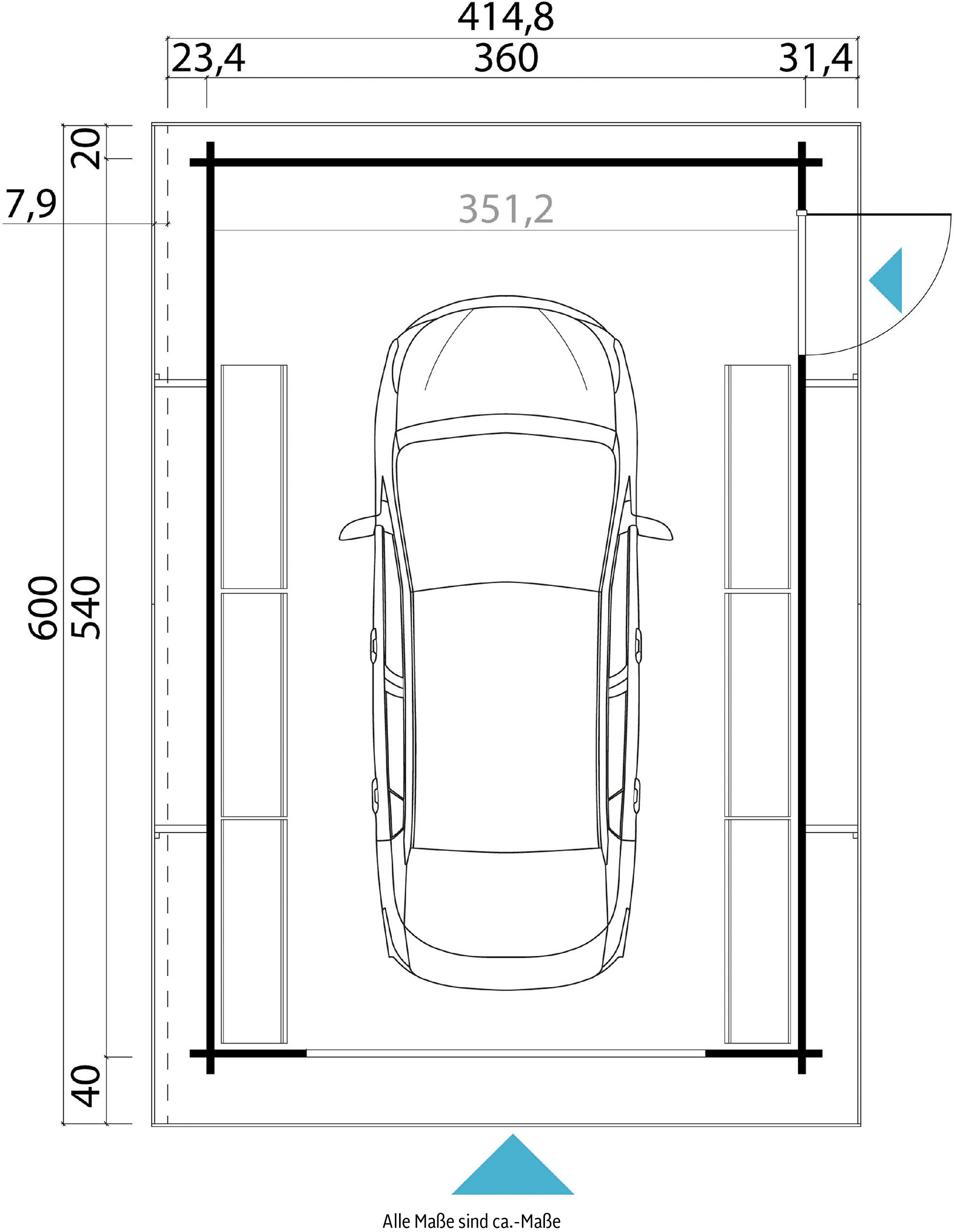 LASITA MAJA Garage »Canberra«, (Mit zusätzliche Eingang)