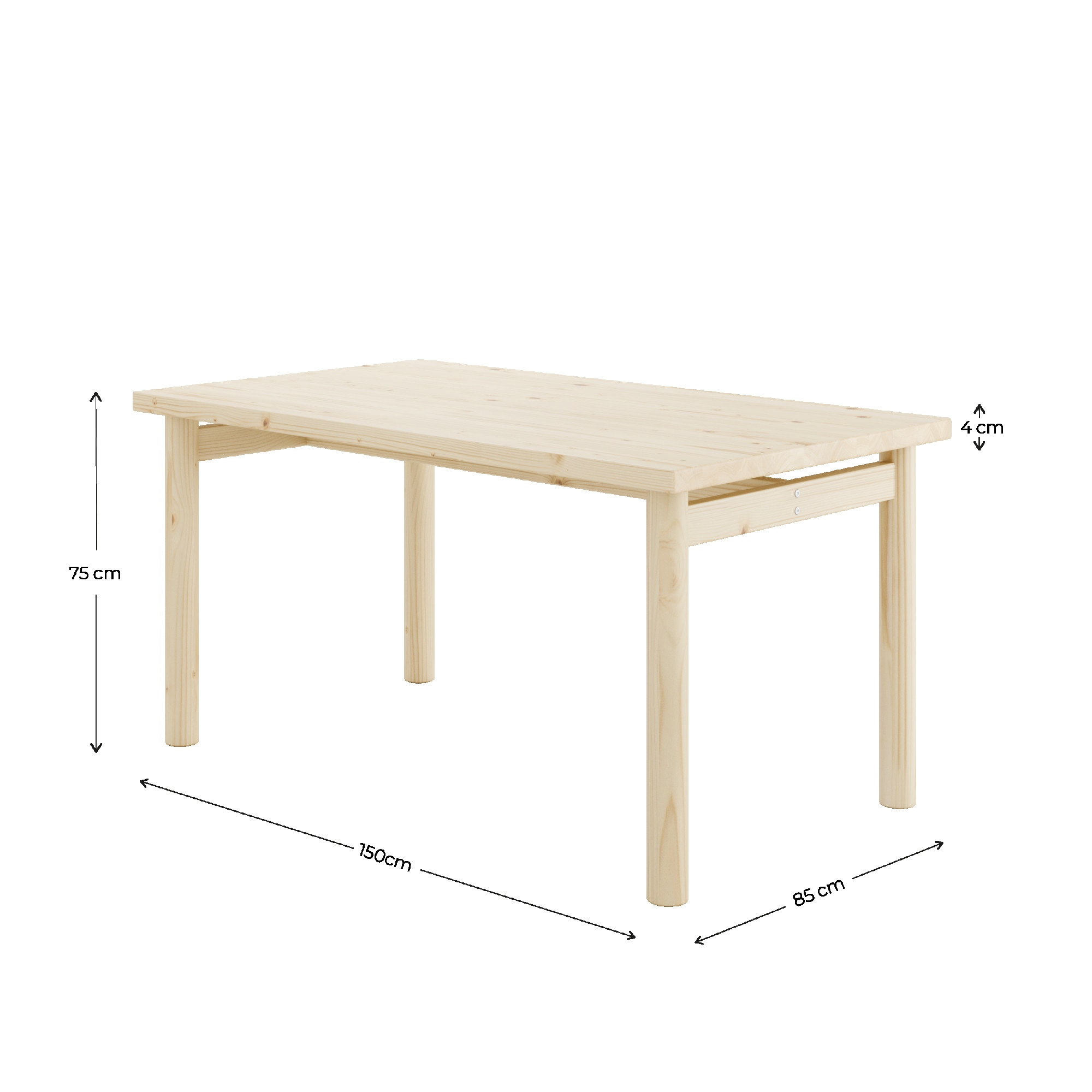 Karup Design Esstisch »PACE DINING TABLE«, aus FSC®-zertifiziertem Kiefernholz, Größe 150 x 75 cm.