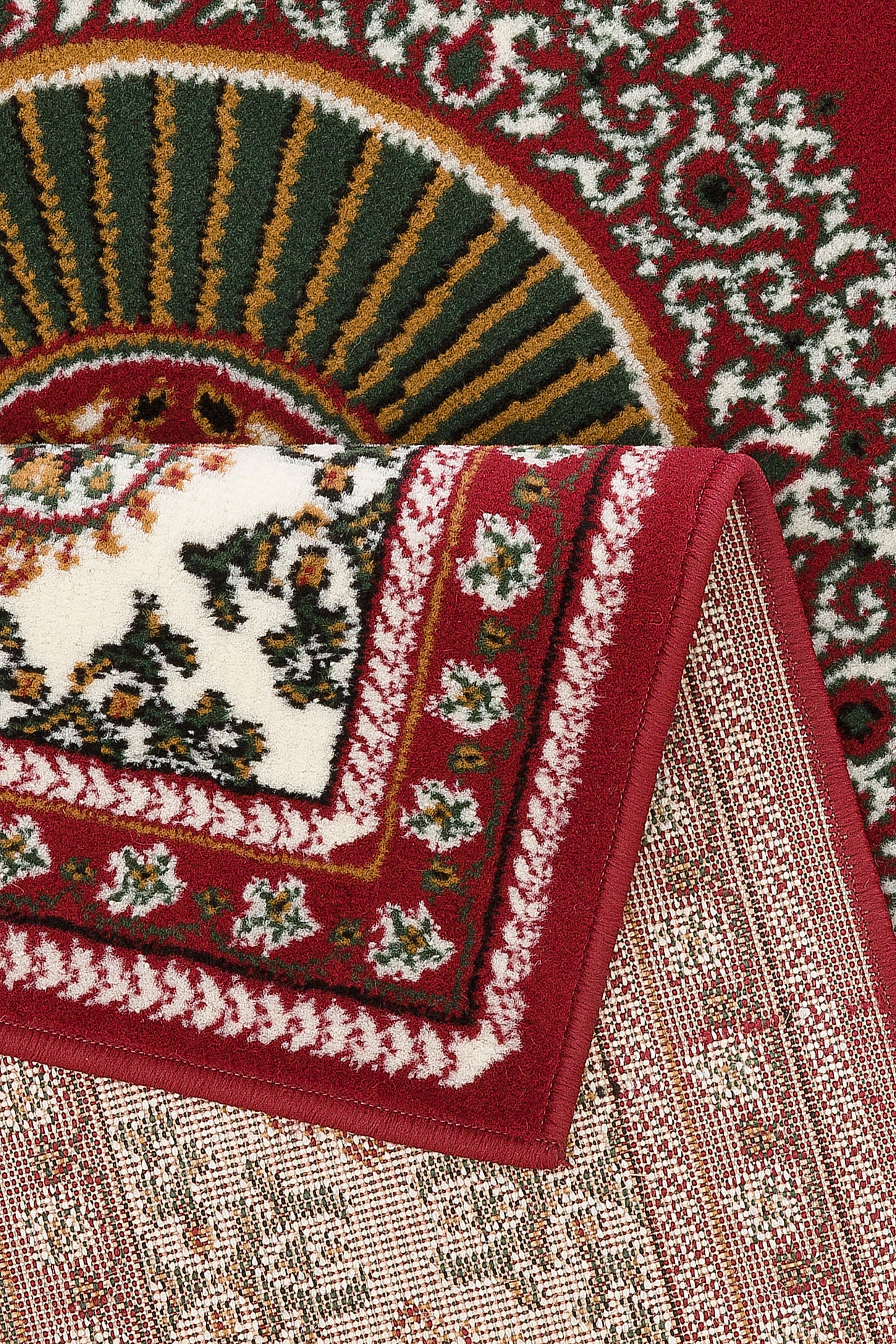 my home Teppich »Shari, Made in Belgium«, rechteckig, 7 mm Höhe, Orient-Optik, mit Bordüre, Teppich, Kurzflor, Weich, Pflegeleicht