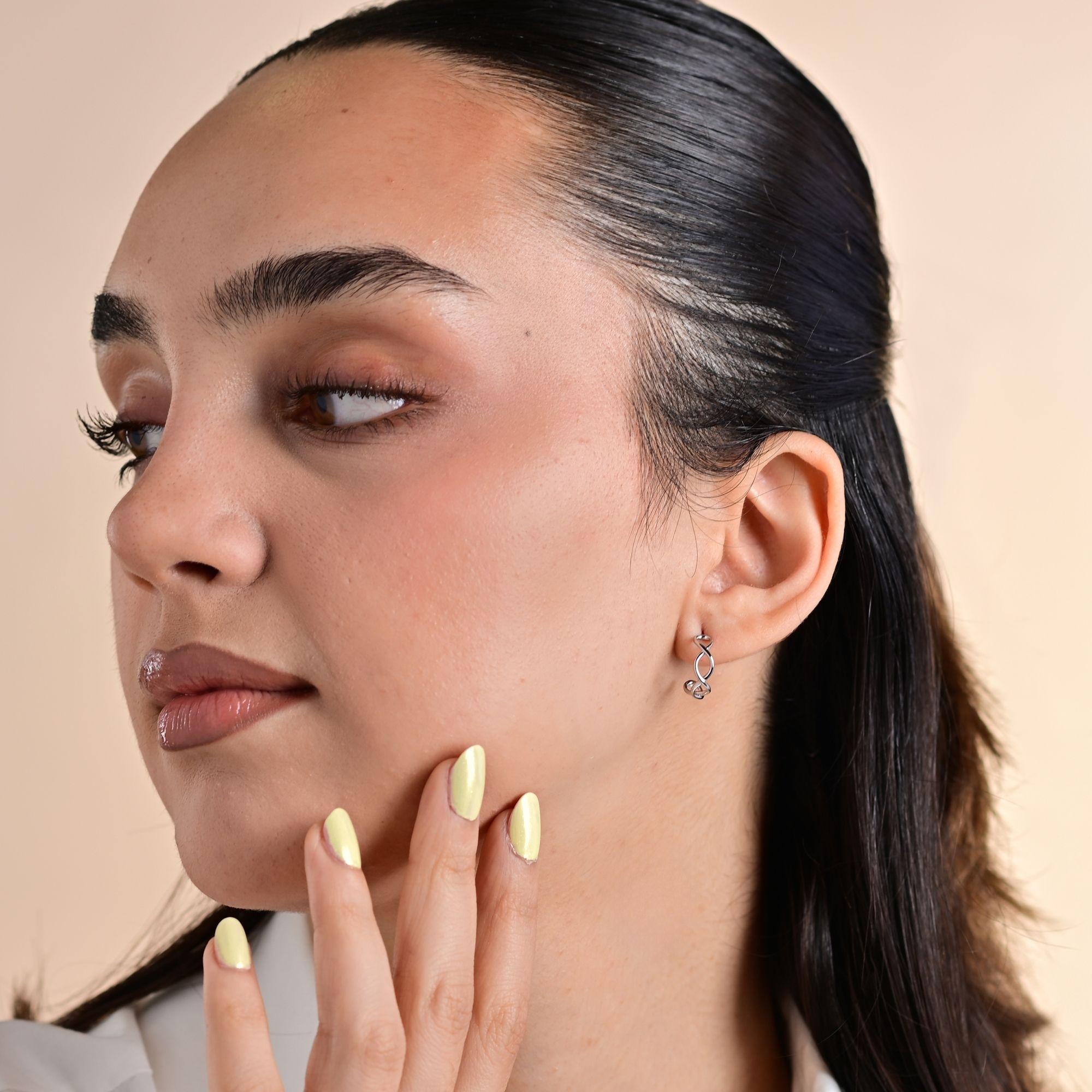 Adelia´s Paar Ohrstecker »Damen Ohrringe ¿ Ohrstecker Unendlichkeitszeichen aus 925 Silber«