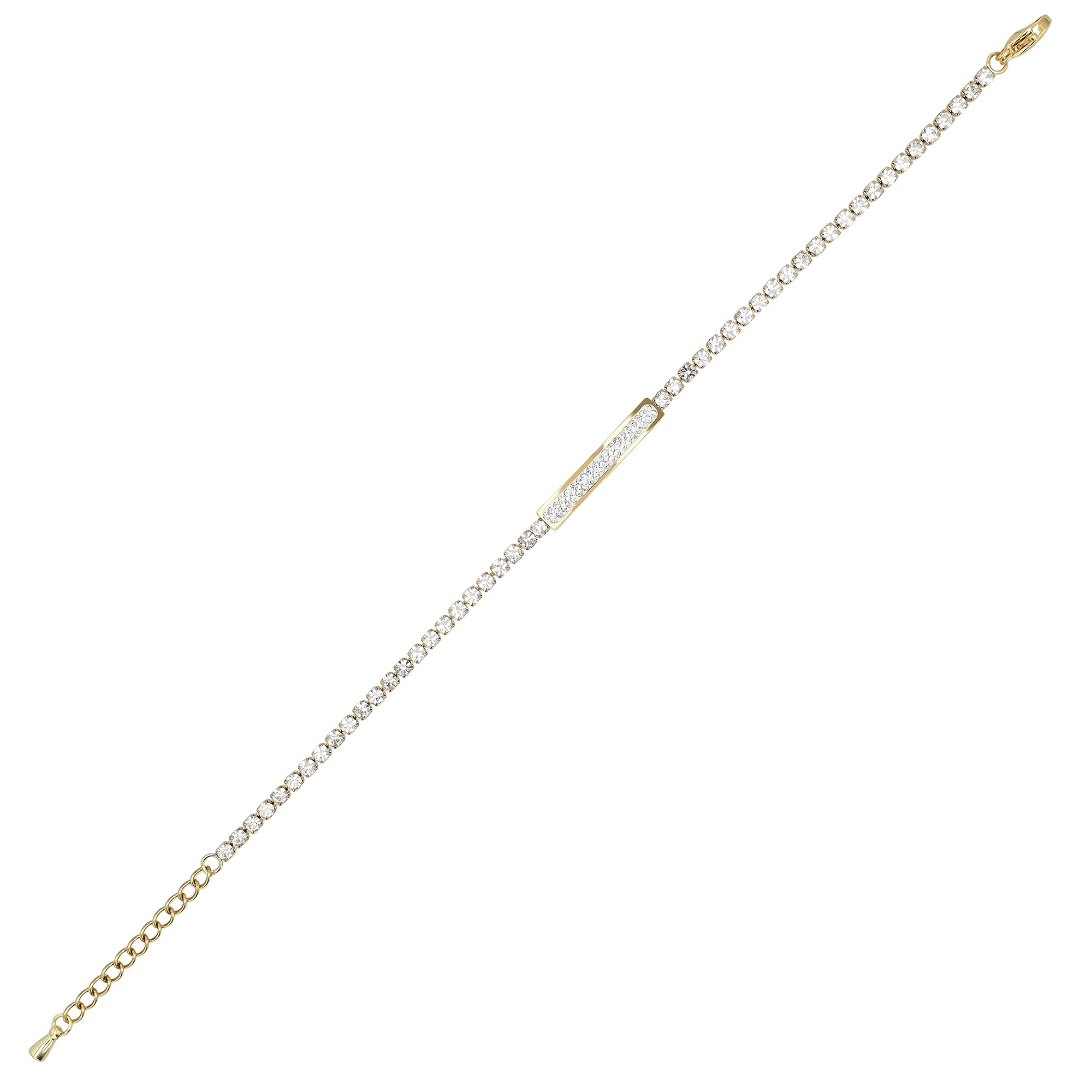 Adelia´s Armband »Damen Armband aus Edelstahl mit Strass Steinchen 16 cm«
