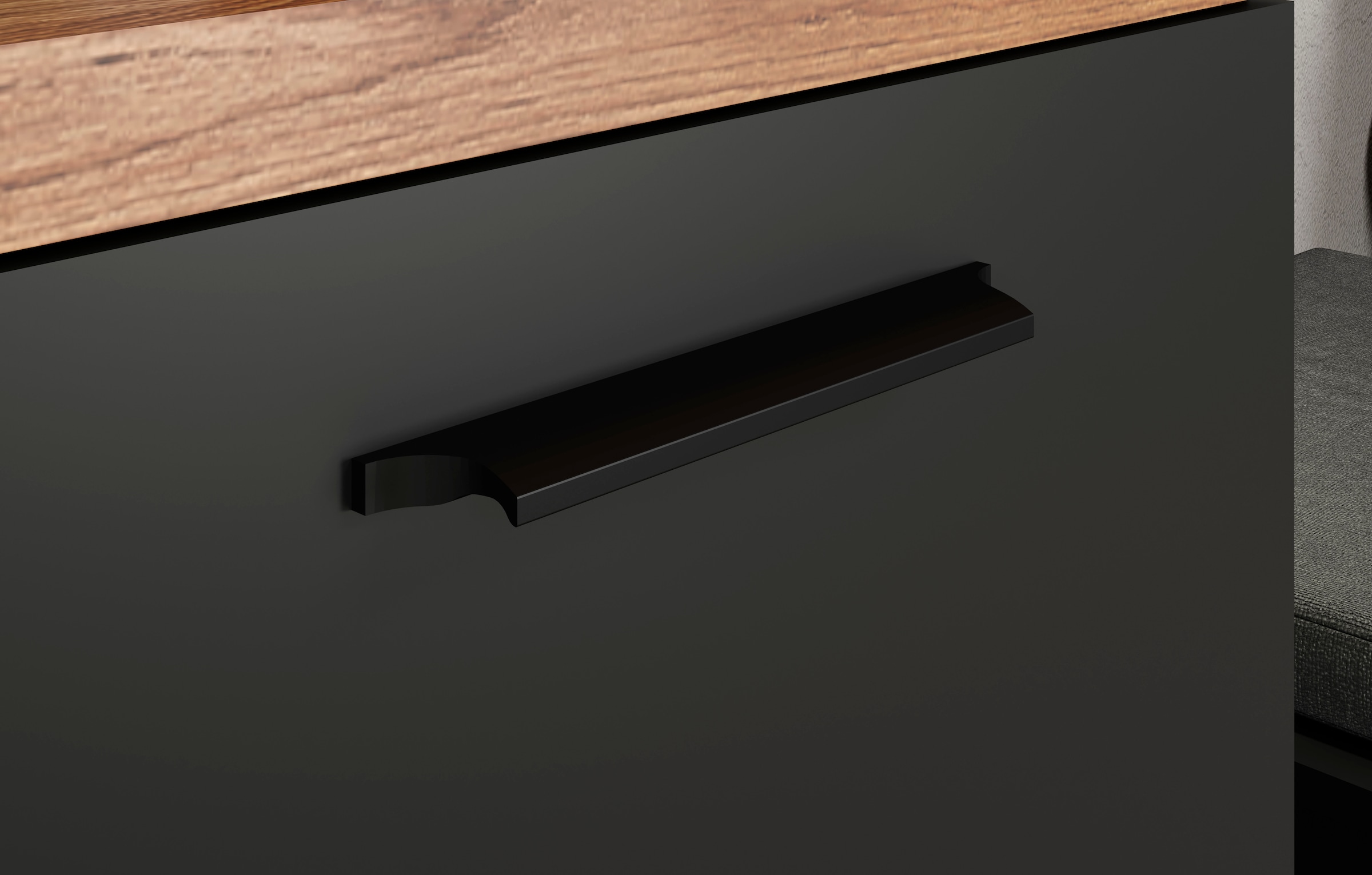 INOSIGN Garderobenschrank »Premont«, (1 St.), Eleganter Flurschrank auf einem Sockel - Soft-Close - Mit Frontspiegel