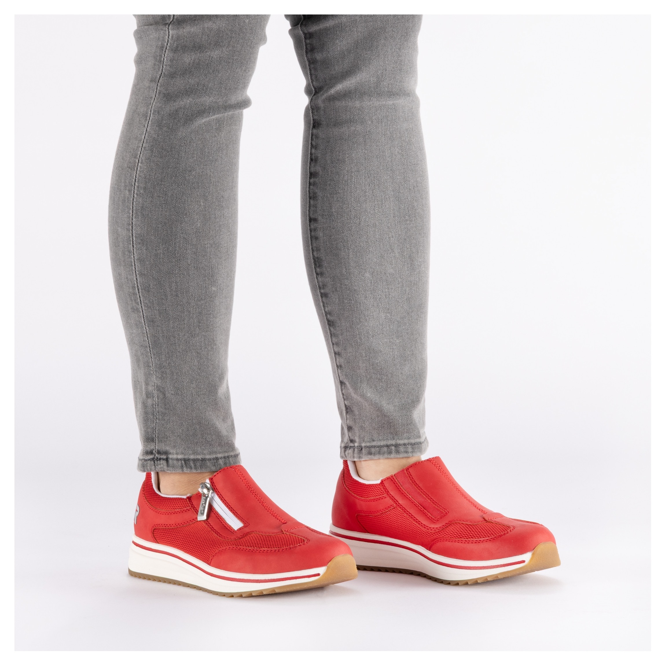 Rieker Slipper  Slip-on Sneaker, Halbschuh, Freizeitschuh mit Reißverschluss