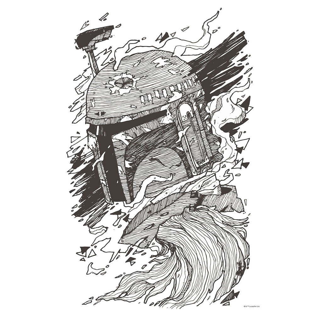Komar Wandbild »Star Wars Boba Fett Drawing«, (1 St.)