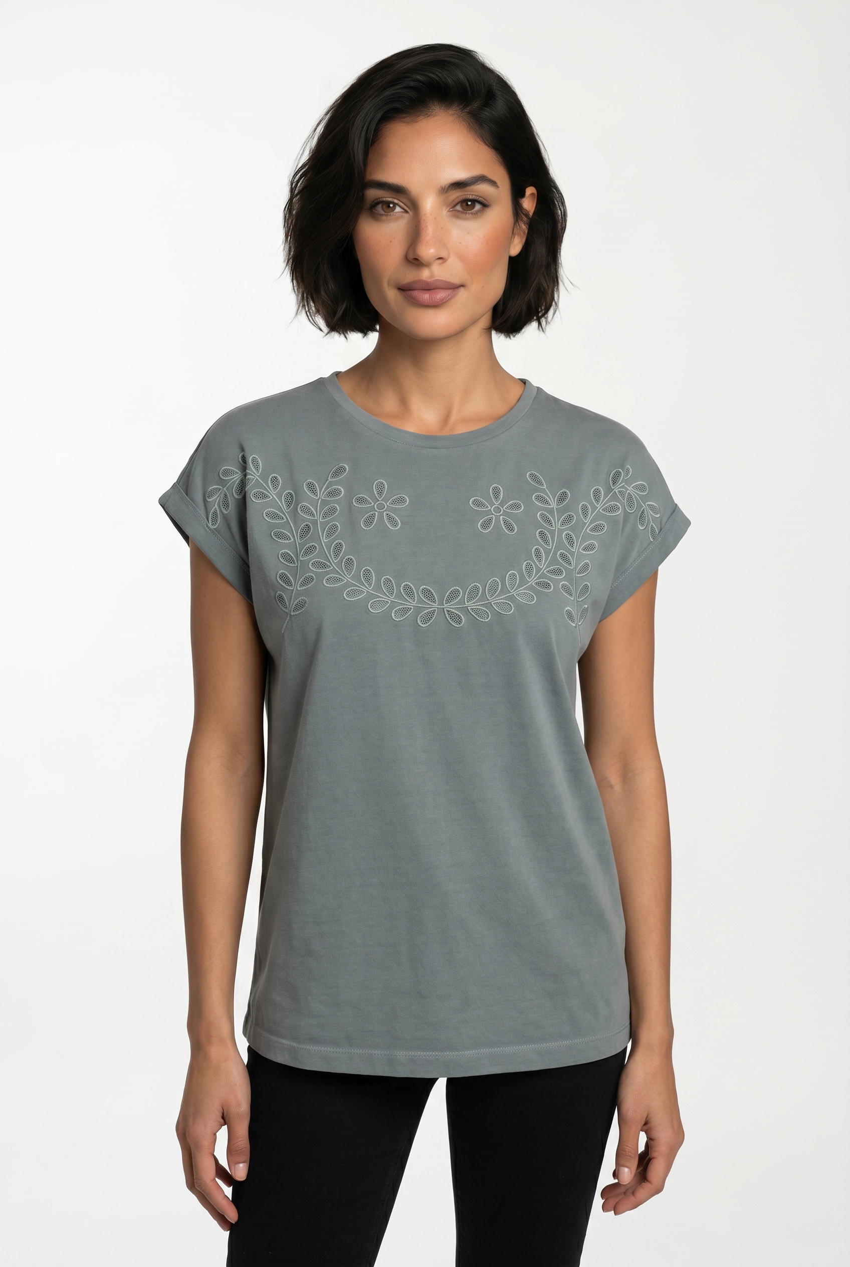 Pepe Jeans T-Shirt »MINA« mit floraler Lochstickerei