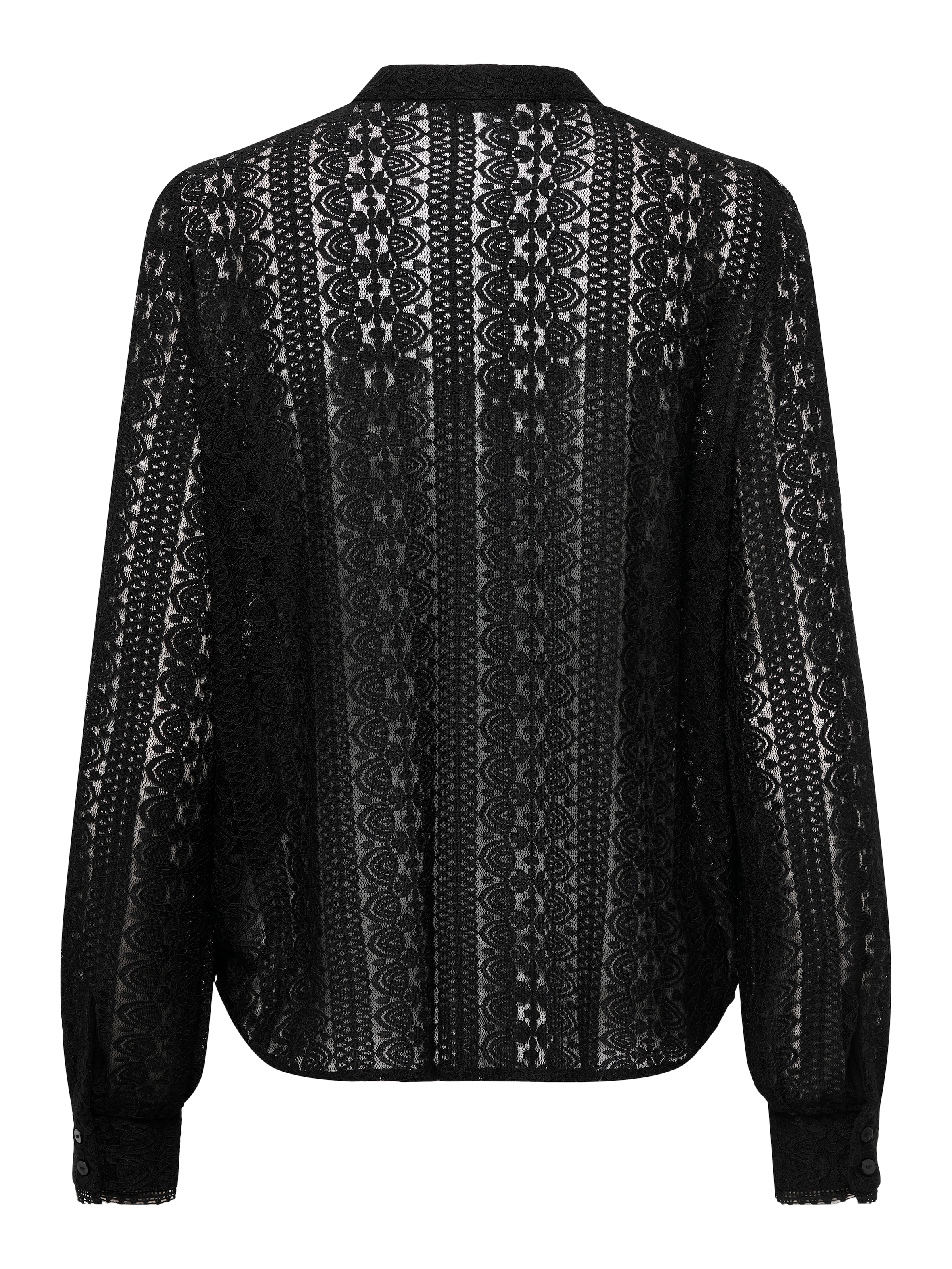 ONLY Spitzenbluse »ONLREBA LACE L/S SHIRT WVN NOOS«