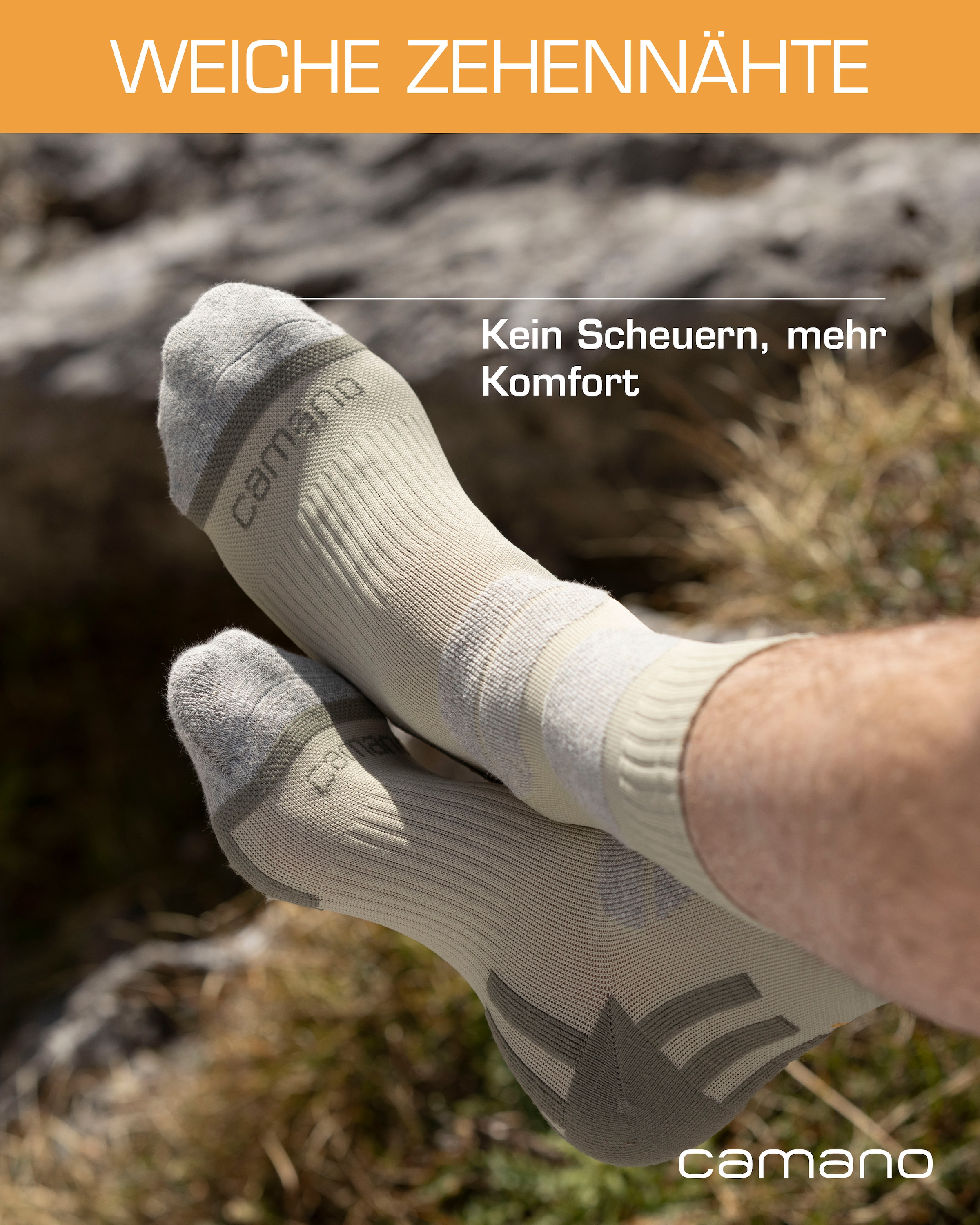 Camano Wandersocken »Function« 4 Paar, 4 Stk. tlg. mit Fußgewölbe-Stütze