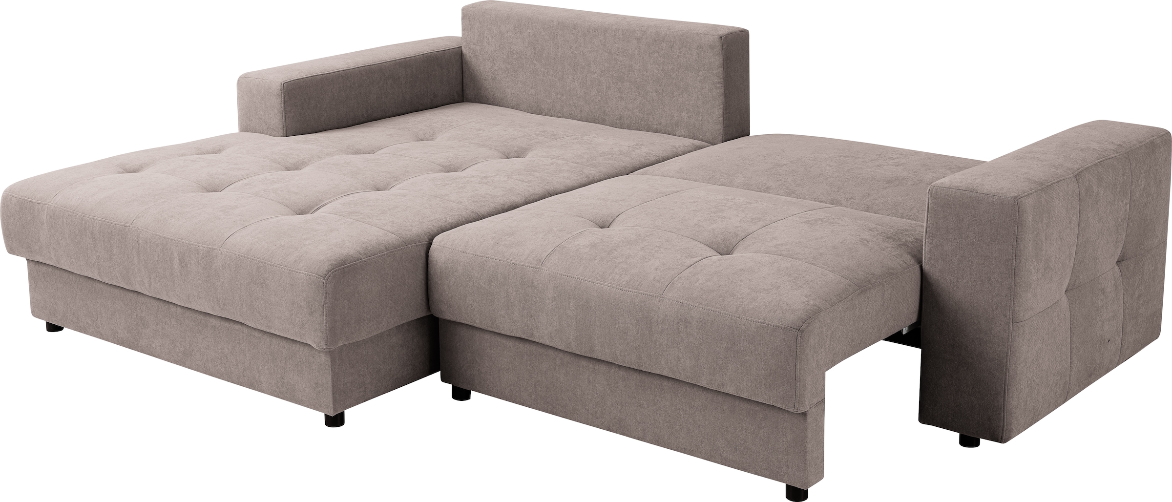 WERK2 Ecksofa »Indiana inkl. Bettfunktion & Bettkasten, bequem, Breite 270cm, L-Form« Moderne, elegante Polsterecke, Komfortpolsterung und losen Kissen.