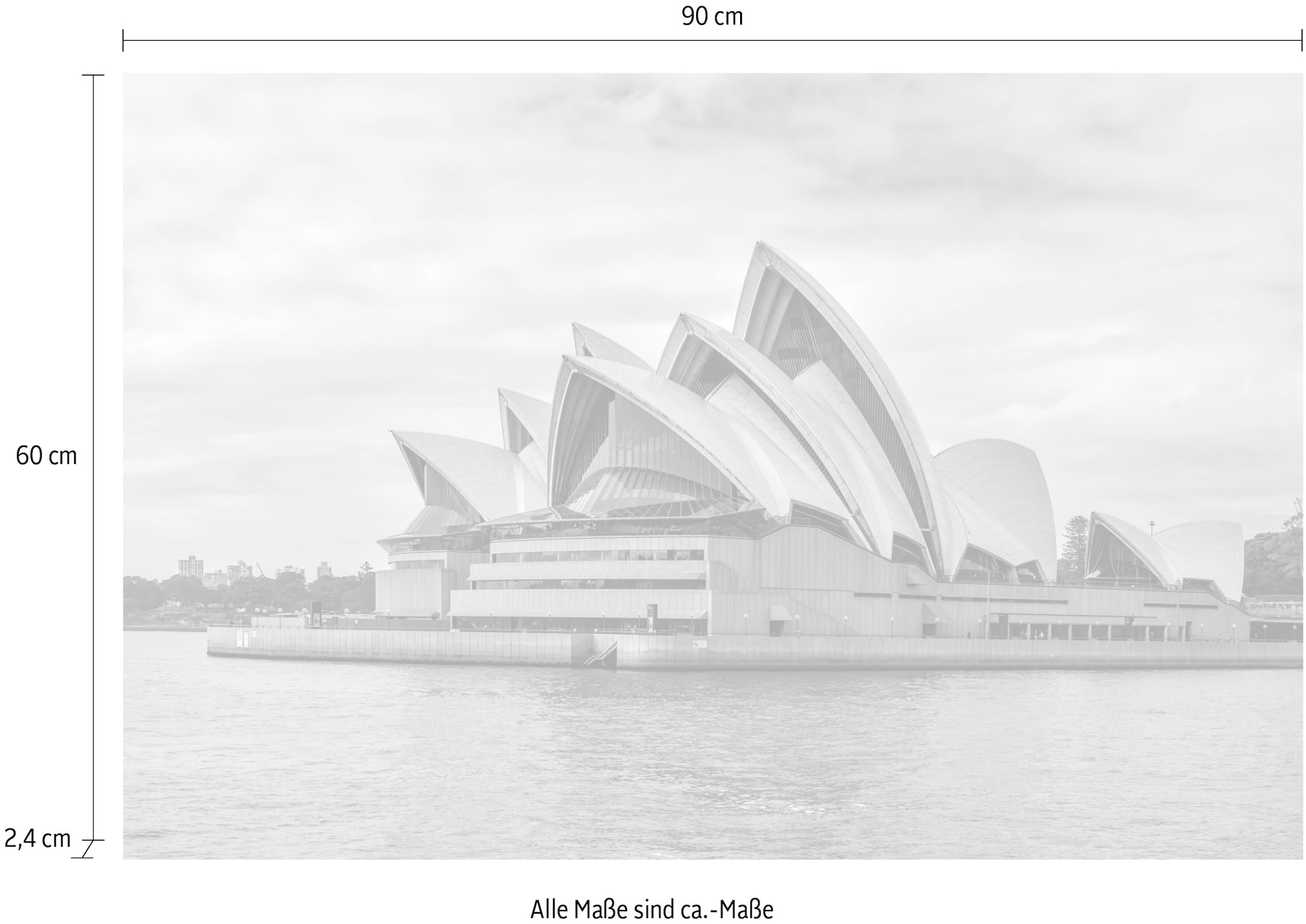 queence Acrylglasbild »Opernhaus in Sydney« Elemente der Architektur | Gebäude | Skyline | Städte Fine Art-Print in Galeriequalität