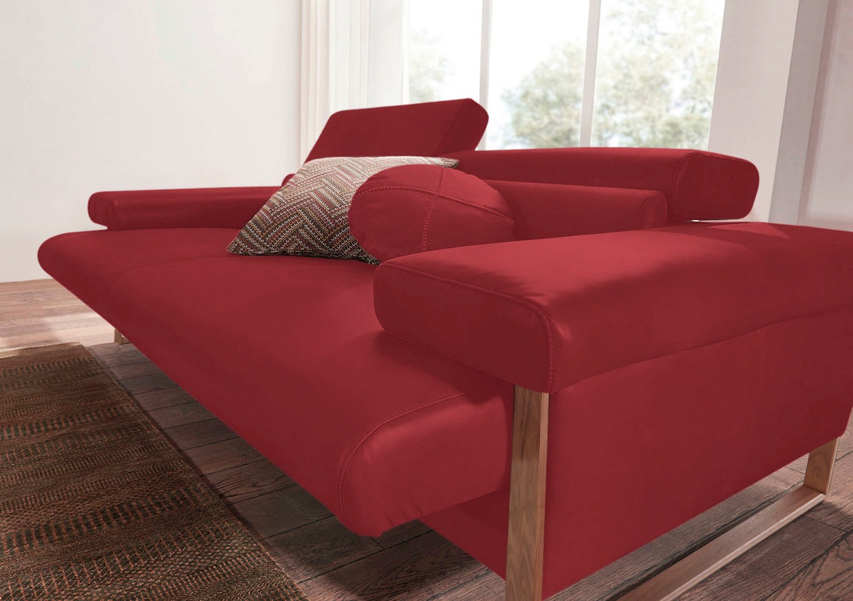 W.SCHILLIG 2-Sitzer »finn«, German Design Award 2016, Fußgestell Nussbaum natur, Breite 210 cm
