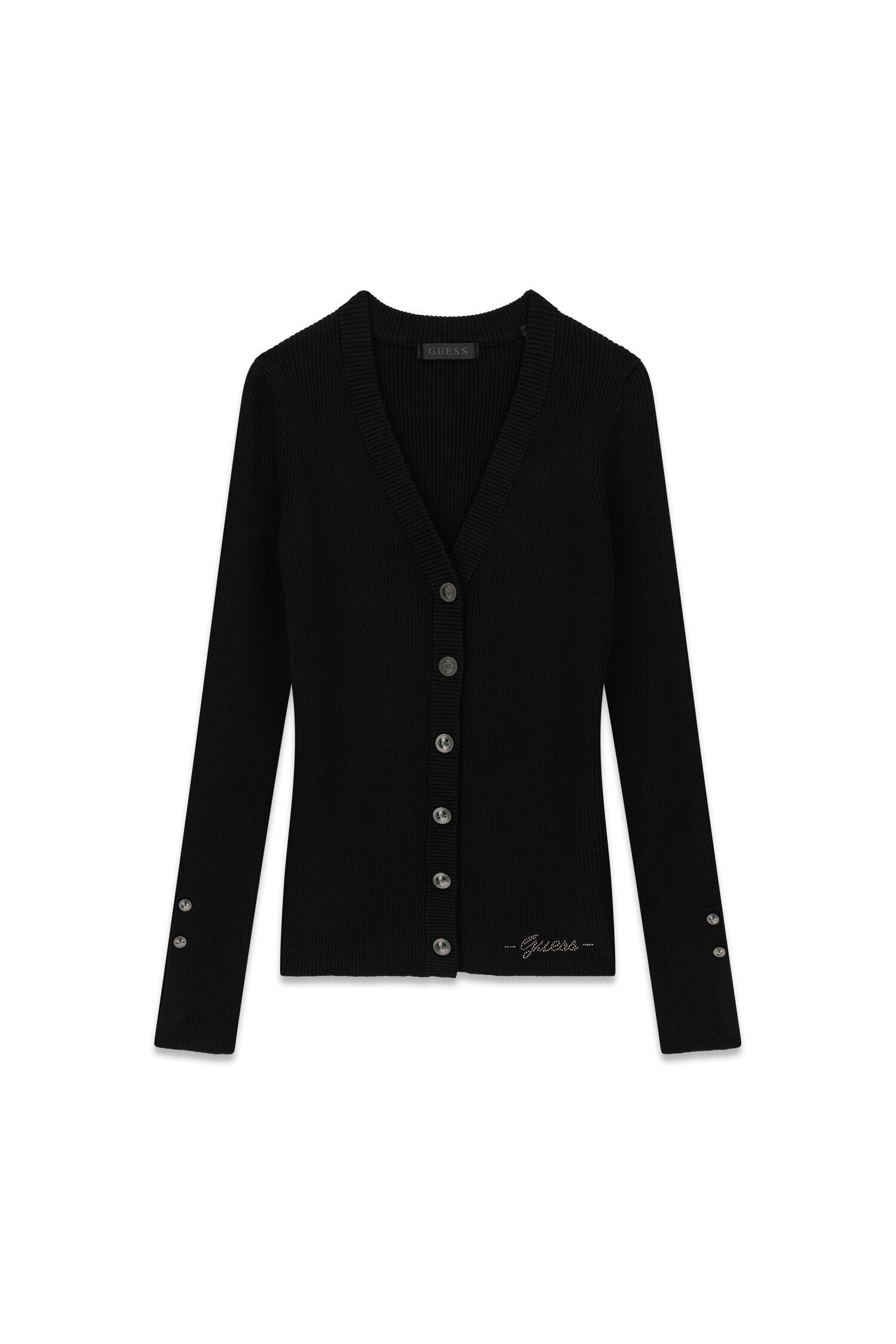 Guess Strickkleid »LS VN AUBREY 4G SWTR DRESS« mit Wollanteil, Bodycon