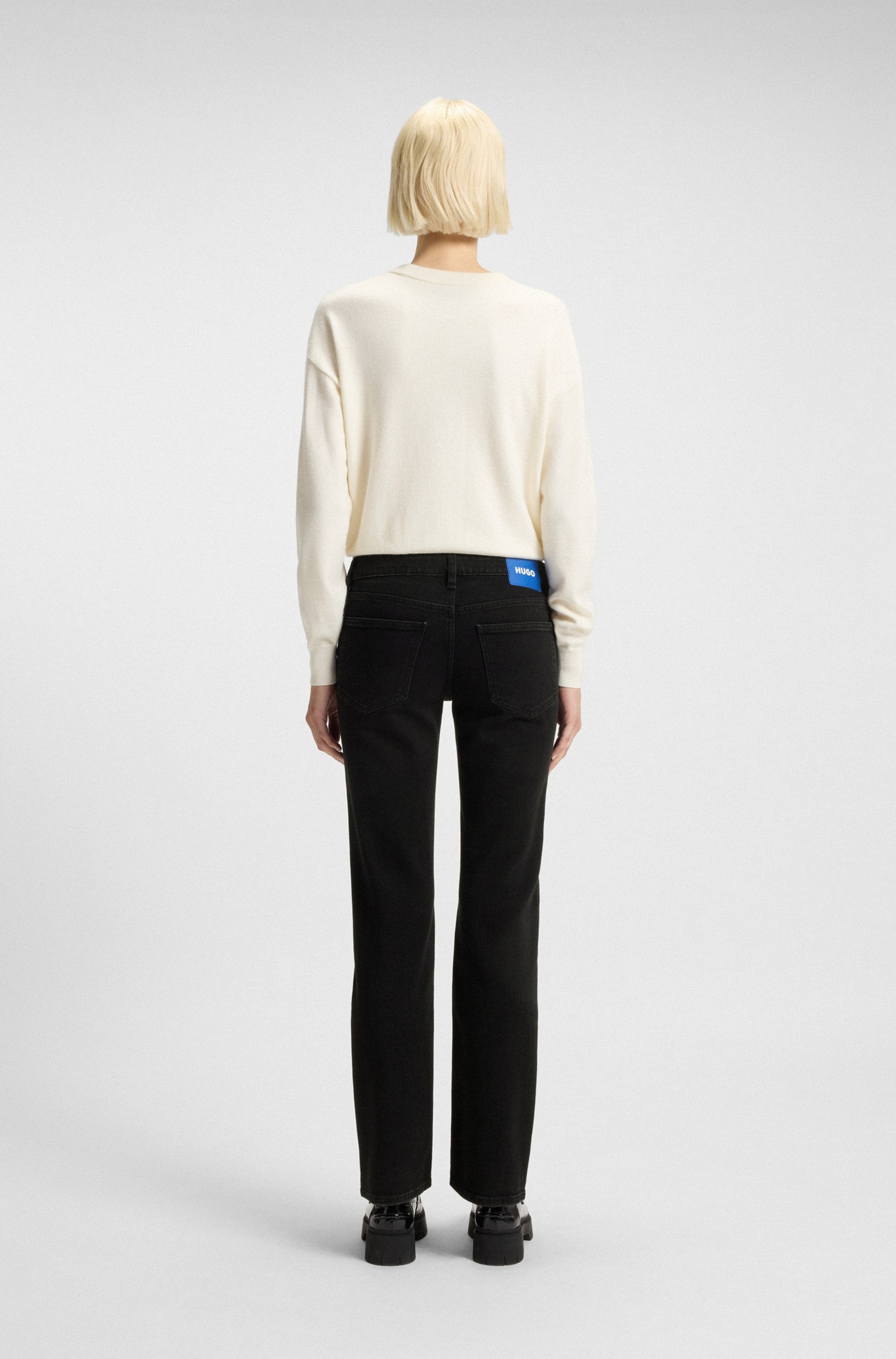 HUGO Blue Slim-fit-Jeans »Gamera«, mit Strass-Logo vorn