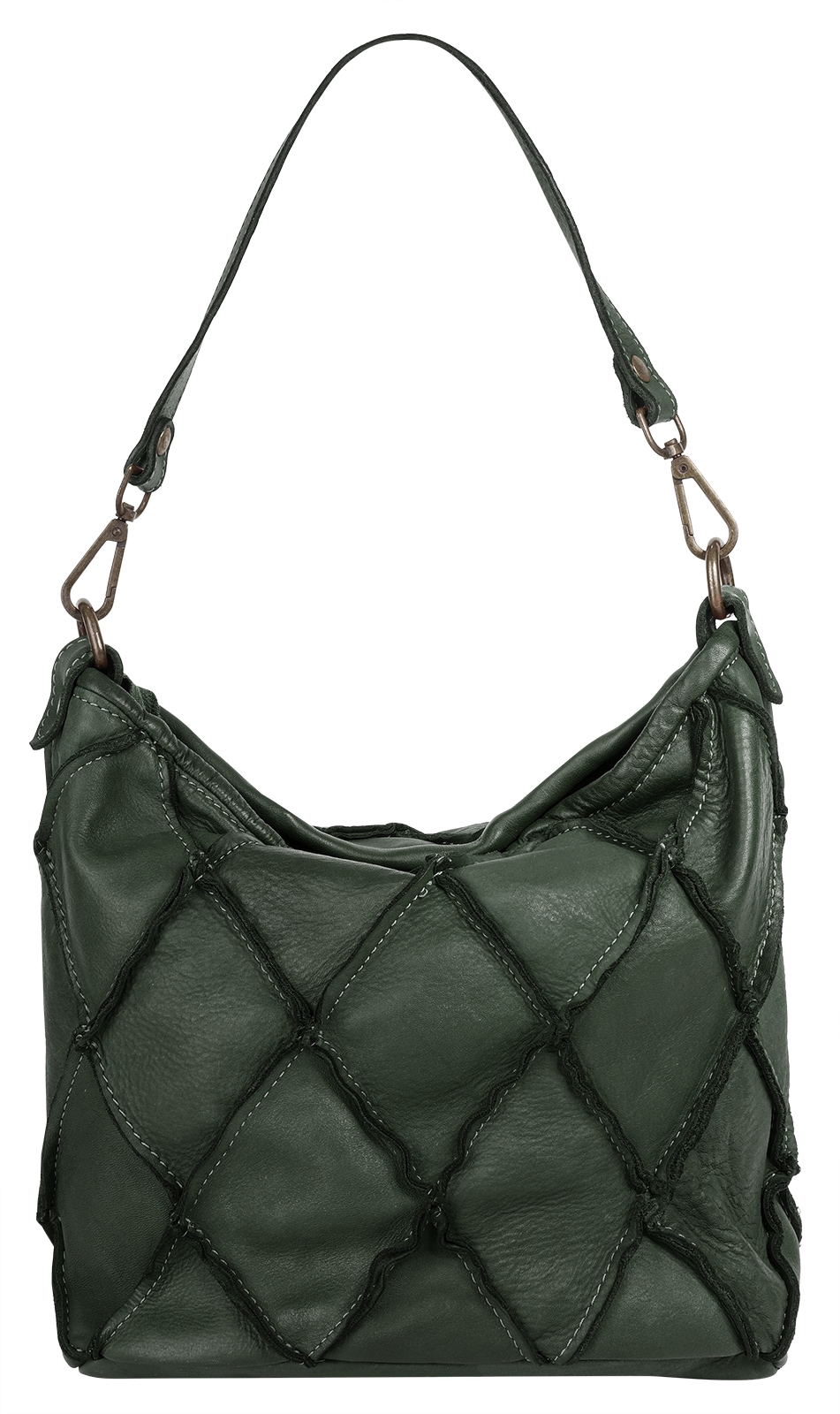 Samantha Look Henkeltasche echt Leder, Made in Italy