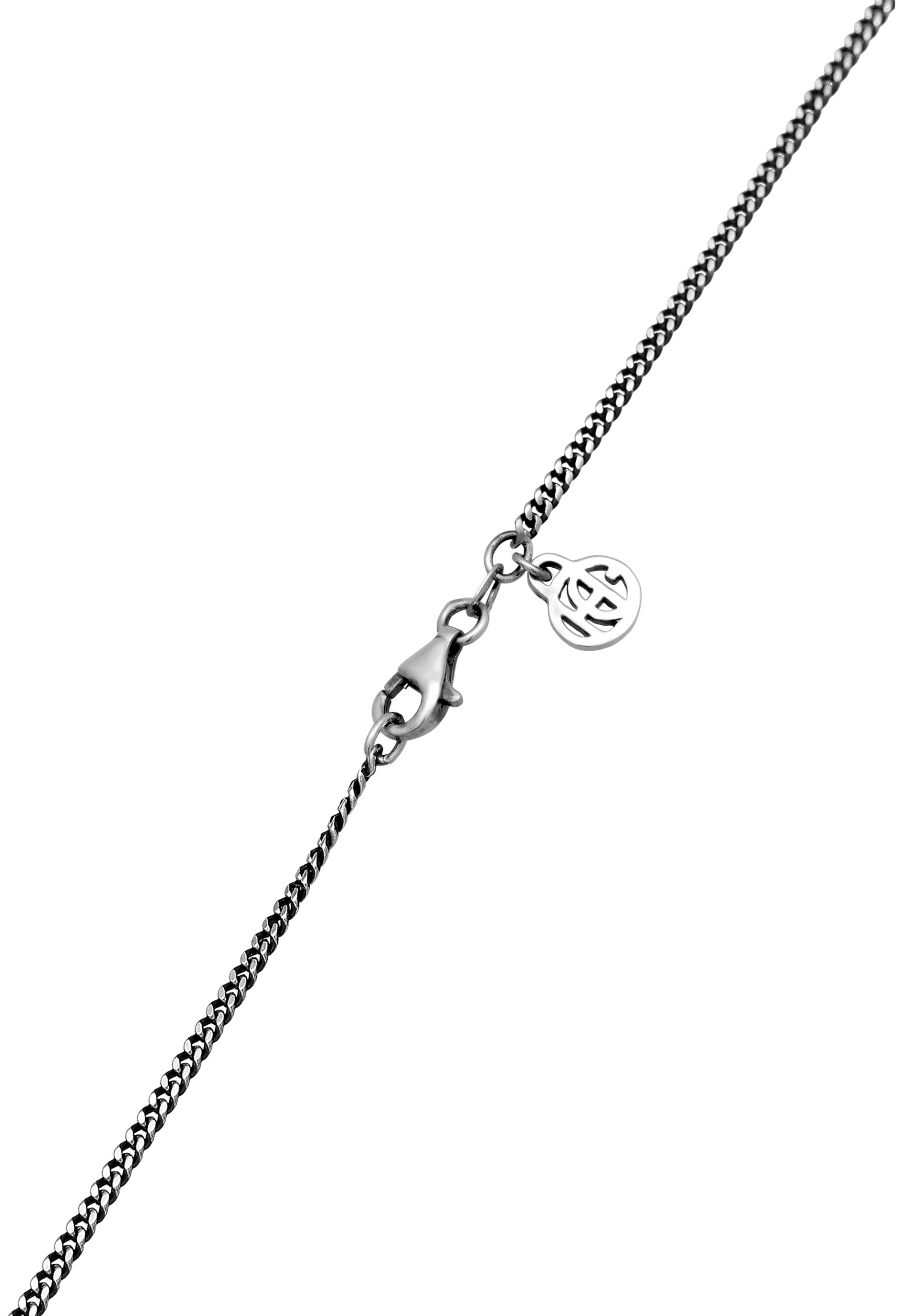 HAZE & GLORY Kette mit Anhänger »Halskette Anhänger Rechteck Onyx Schwarz 925 Sterling Silber - Bold Bar«