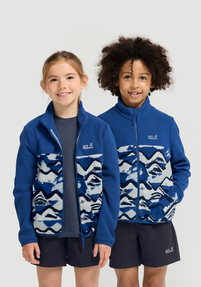 Jack Wolfskin Fleecejacke »PAW ERA 100 PRINT FZ K« Atmungsaktiv, leicht, Übergangsjacke