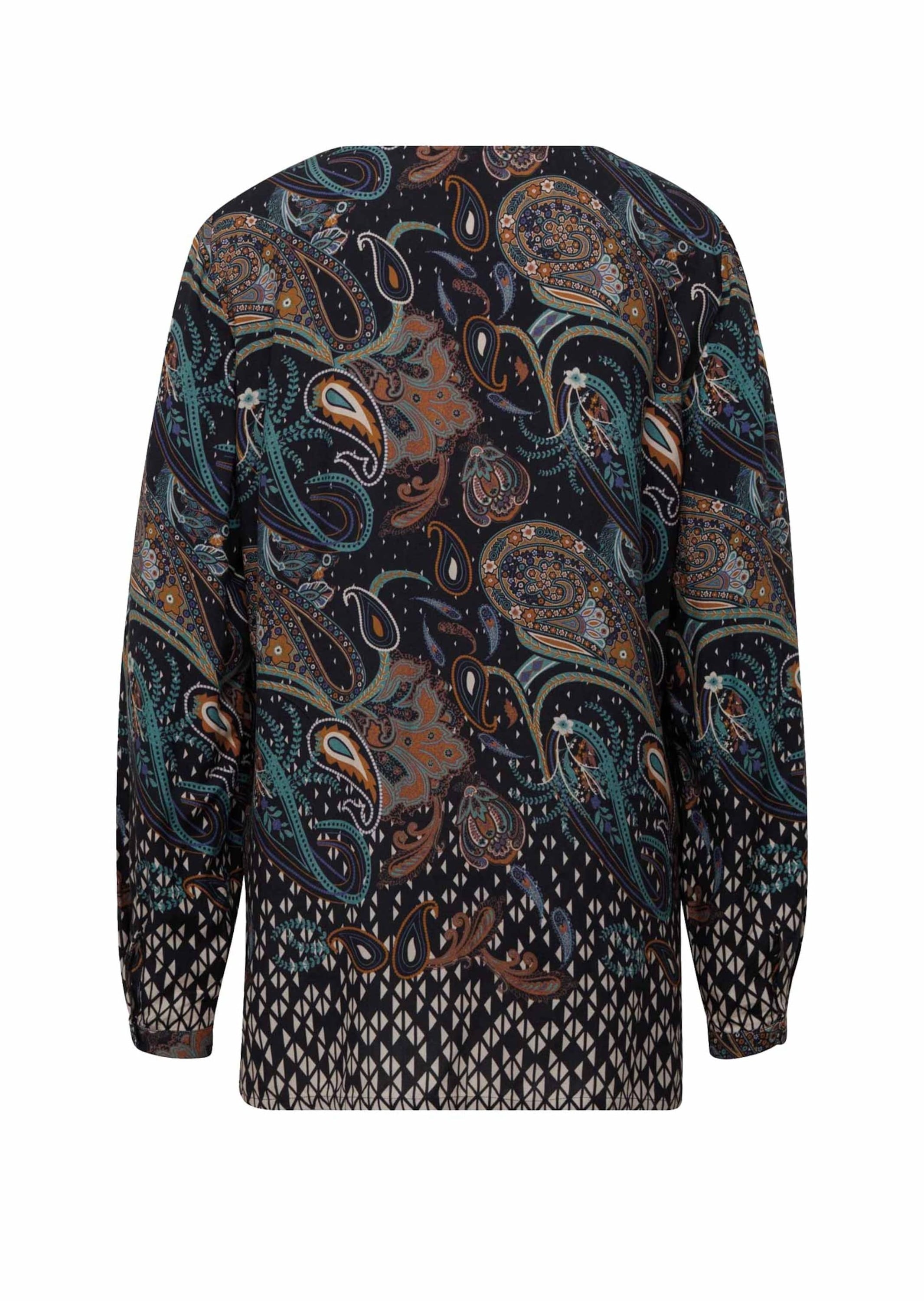 GOLDNER Druckbluse »Kurzgröße Farbbrillante Druckbluse mit liebevollen Details«