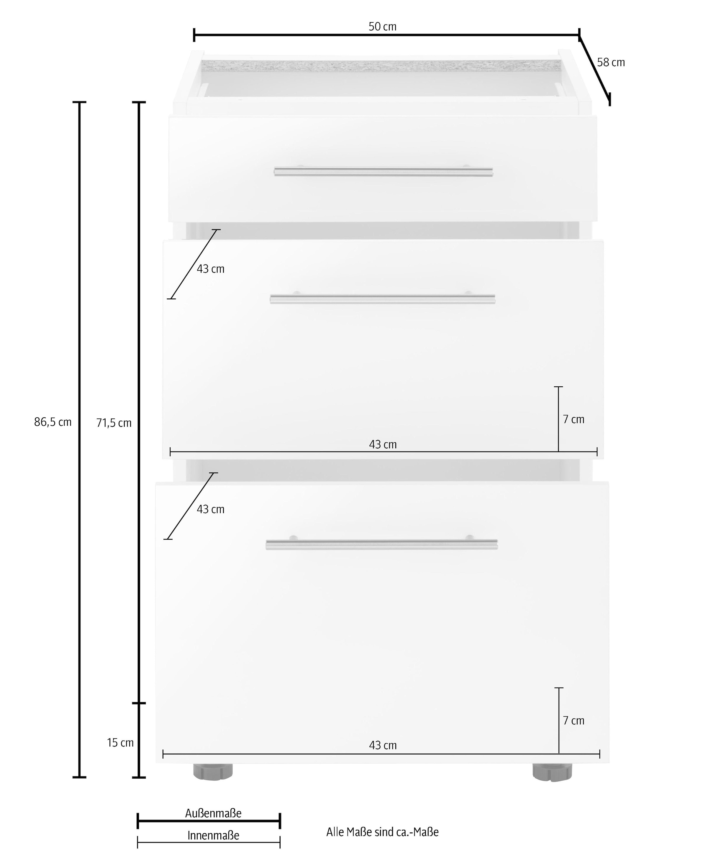 wiho im »Ela«, mit OTTO cm, Soft-Close-Funktion Unterschrank Breite Online 50 Küchen Shop