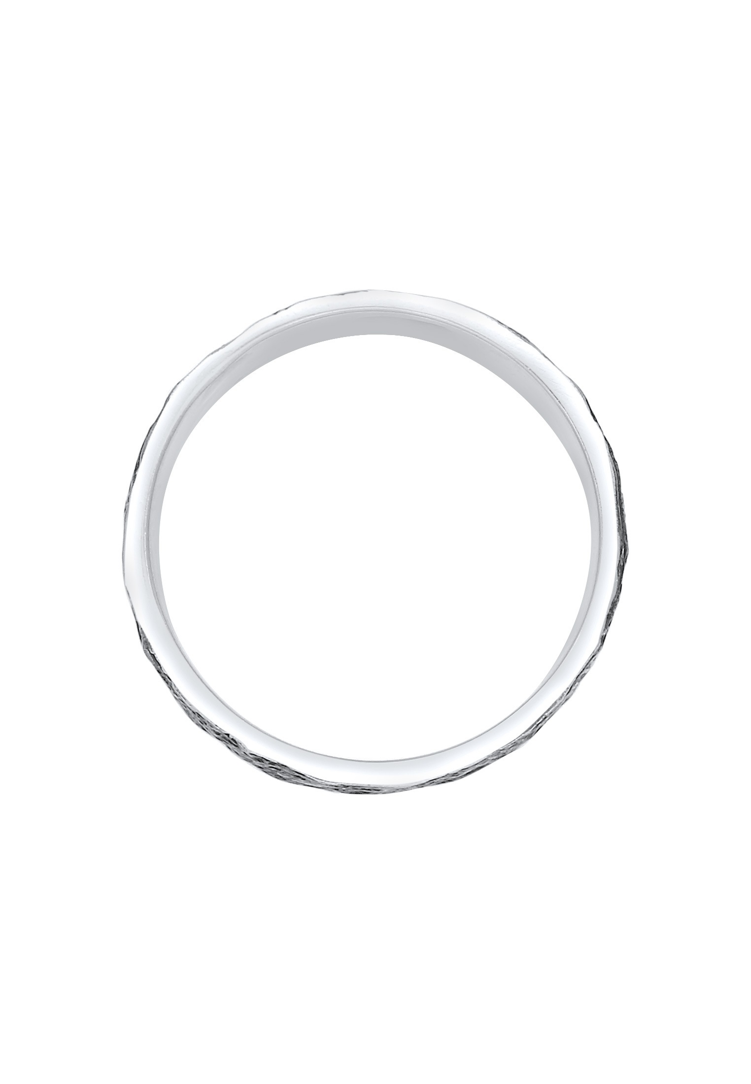 Kuzzoi Fingerring »Ring Herren Bandring Organic Struktur 925 Silber«