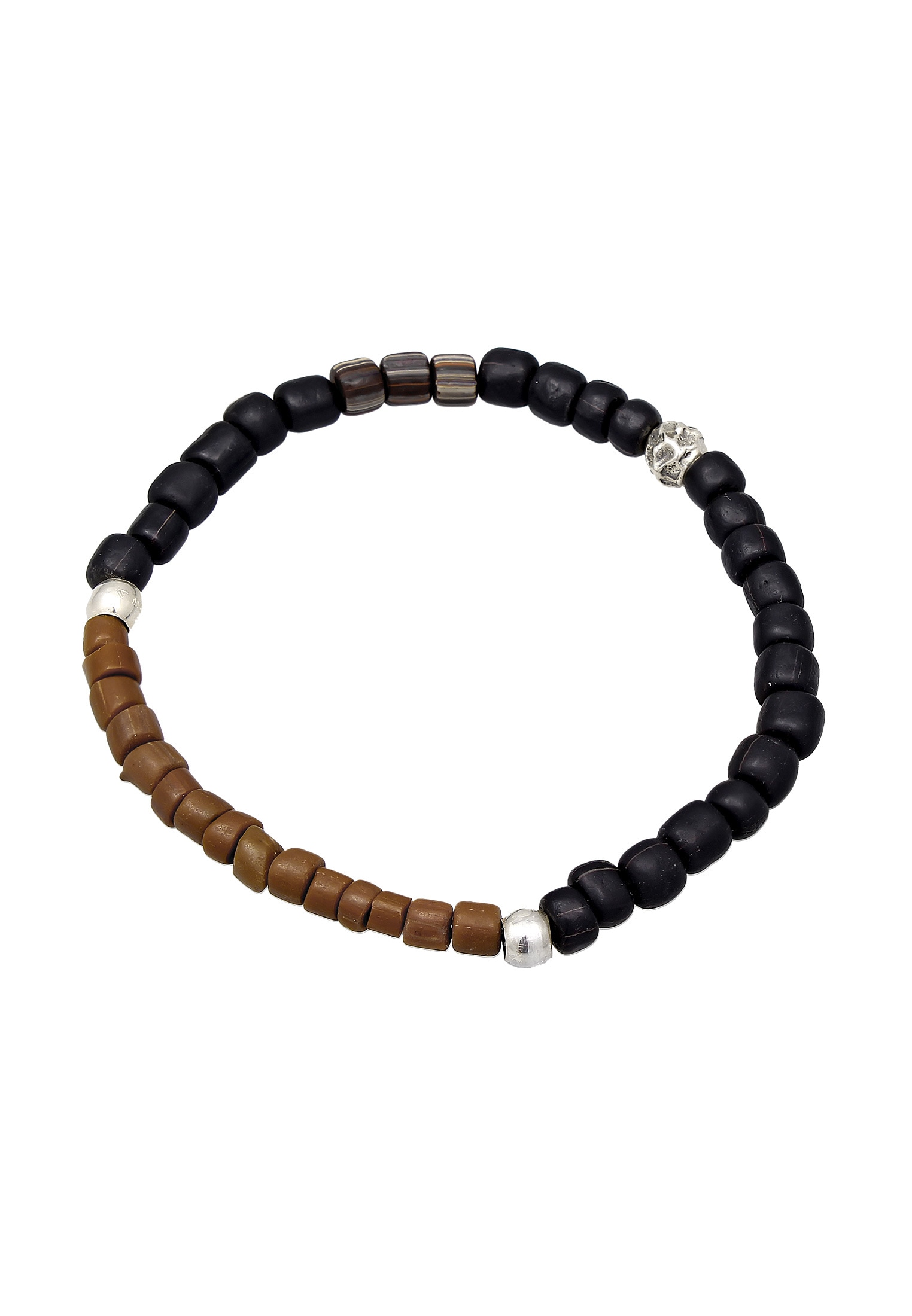 Kuzzoi Armkette »Armband Glas Beads 925 Silber«