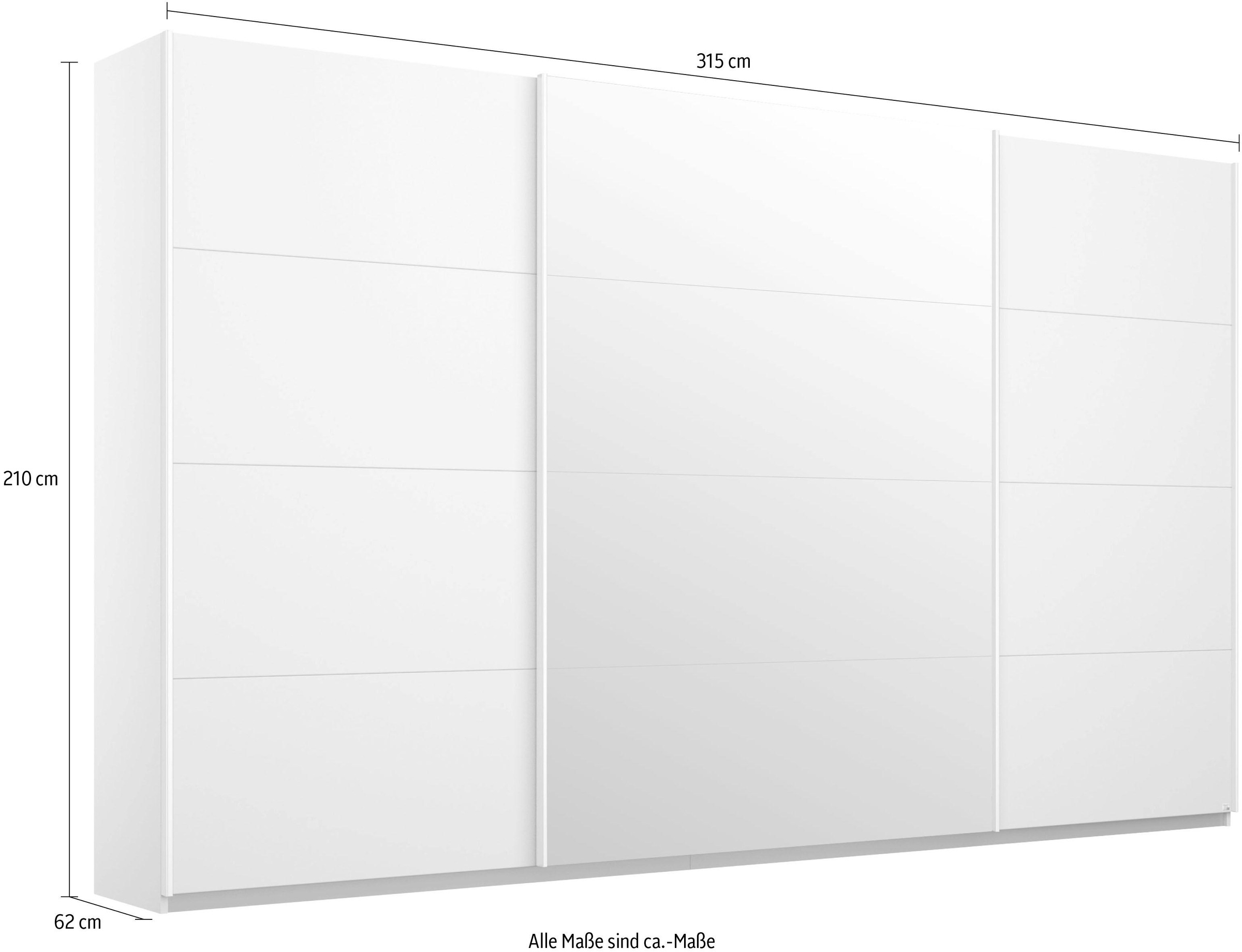 rauch Schwebetürenschrank »Kleiderschrank Schrank Garderobe Wäscheschrank BESTSELLER KEPAN«, inkl. Schubladen-Einsatz und extra Einlegeböden MADE IN GERMANY
