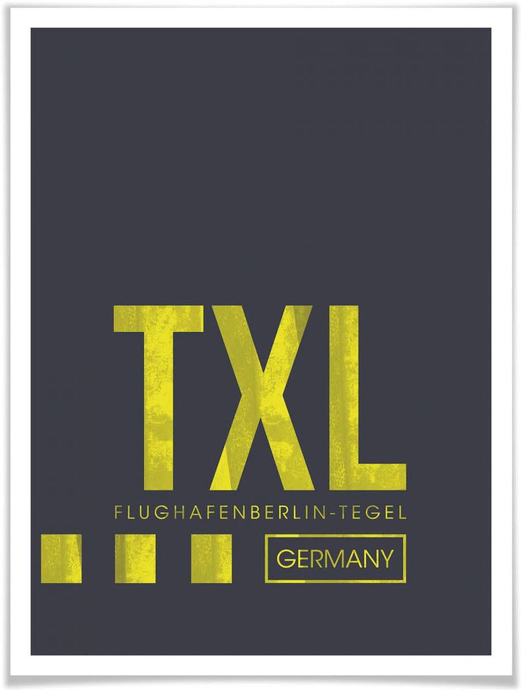 Wall-Art Poster »Wandbild TXL Flughafen Berlin«, Flughafen, (1 St.), Poster,  Wandbild, Bild, Wandposter im OTTO Online Shop