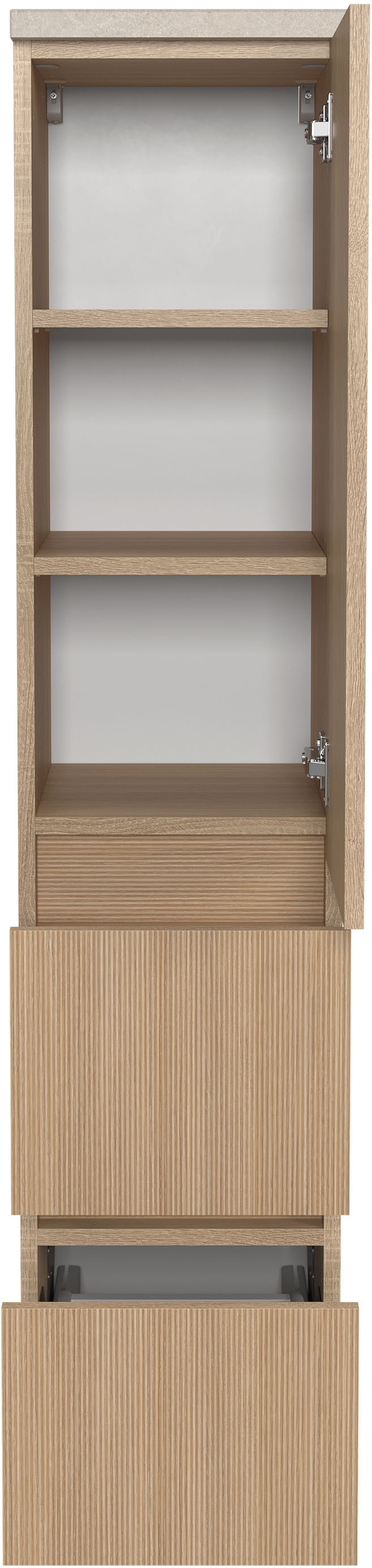 welltime Badmöbel-Set »Eixo«, Set 110 cm breit, Badmöbel mit LED-Beleuchtung