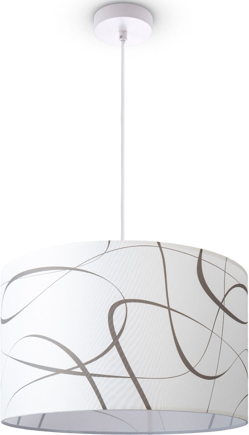 Paco Home Pendelleuchte »Hugo Tribal« E27 Pendelleuchte Esszimmer Vintage Wohnzimmerlampe Modern Retro in weiß, Größe Ø 45,5 cm Höhe: 27 cm