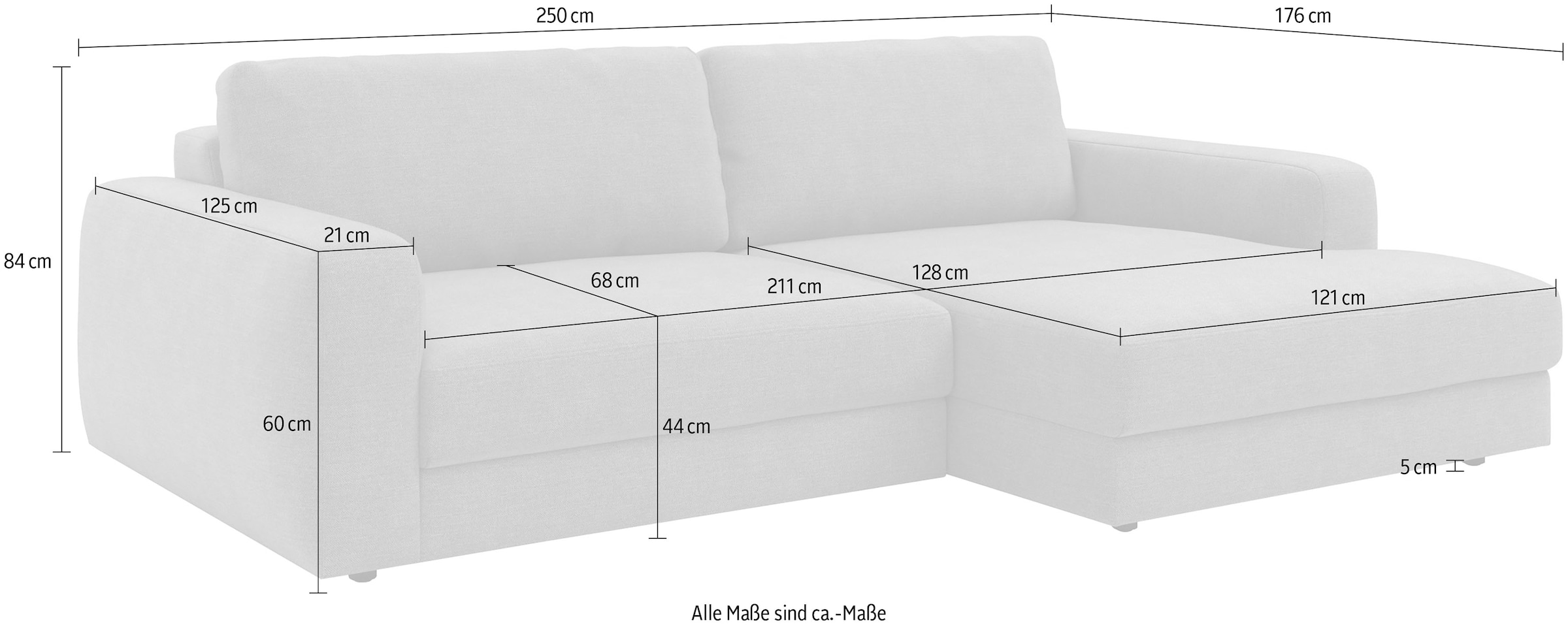 TRENDMANUFAKTUR Ecksofa »Bourbon«, (2 St.), extra tiefe Sitzfläche, wahlweise mit Sitztiefenverstellung