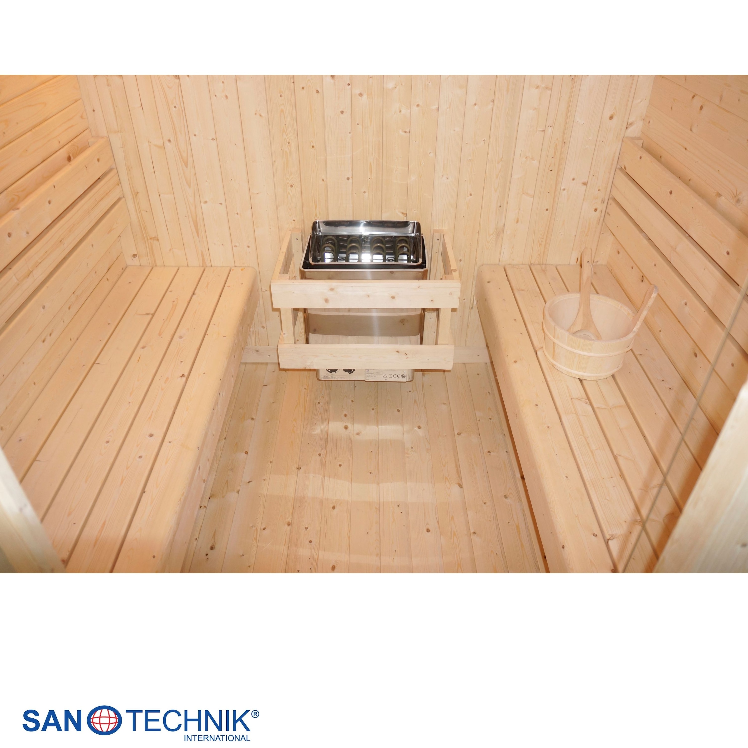 Sanotechnik Sauna »Außensauna Göteborg« für 4 Personen; inkl. 8 kW Saunaofen und Saunasteine
