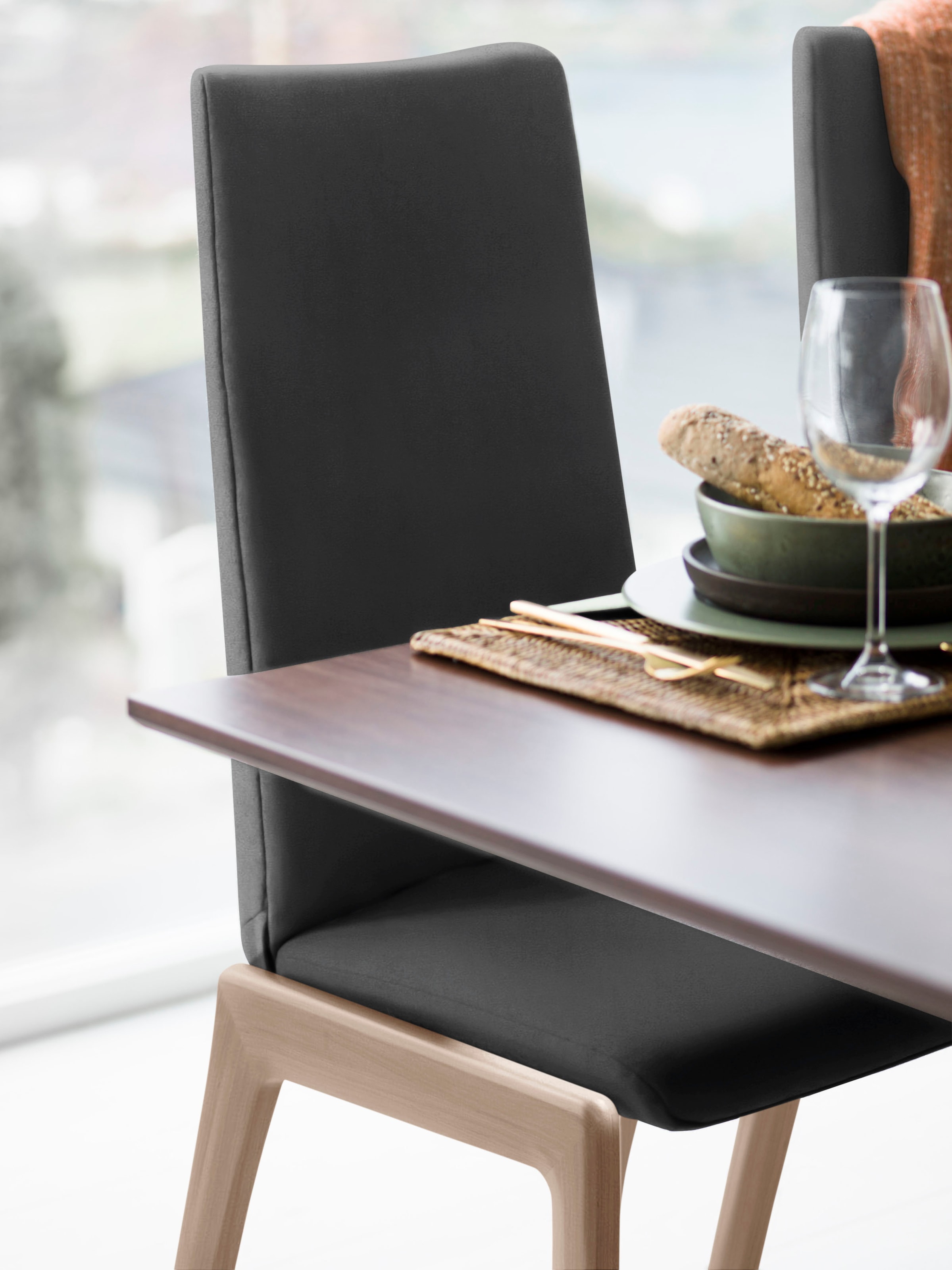 Stressless® Polsterstuhl »Laurel« () High Back, Größe M, mit abgerundeten Beinen in Eiche gekalkt