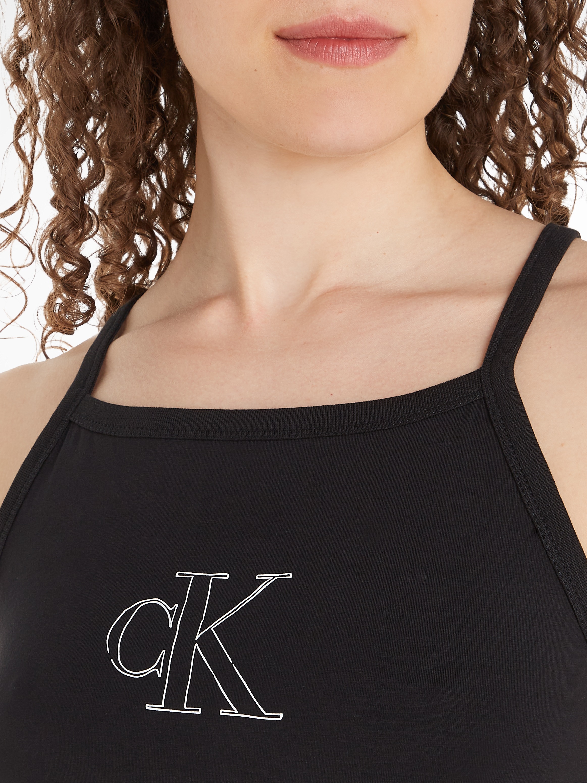 Calvin Klein Jeans Trägerkleid »OUTLINED CK STRAPPY TANK DRESS«, mit Logoprägung