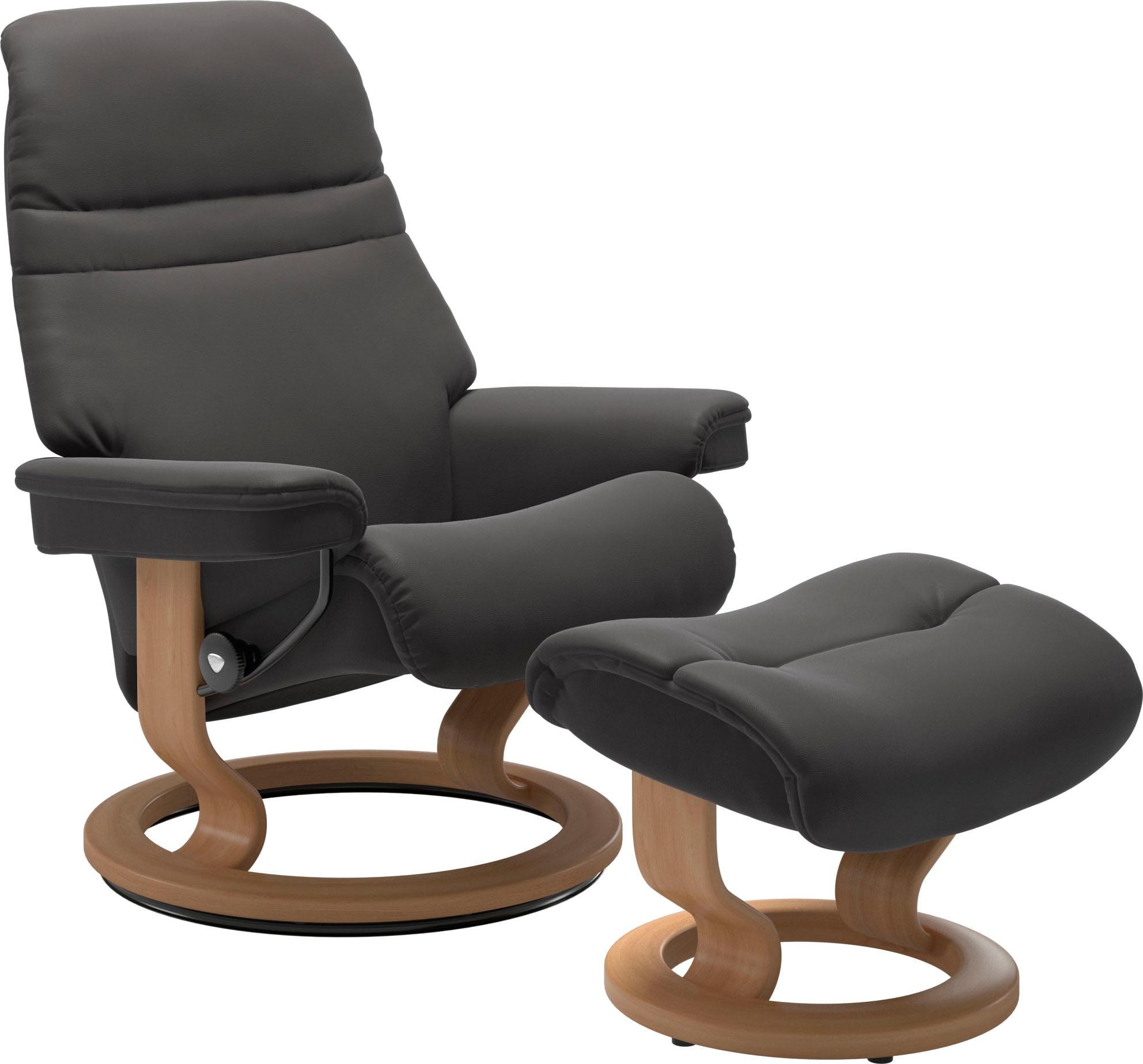 Stressless Fußhocker »Sunrise« mit Classic Base in grau, Größe B/H/T: 57 cm x 39 cm x 40 cm