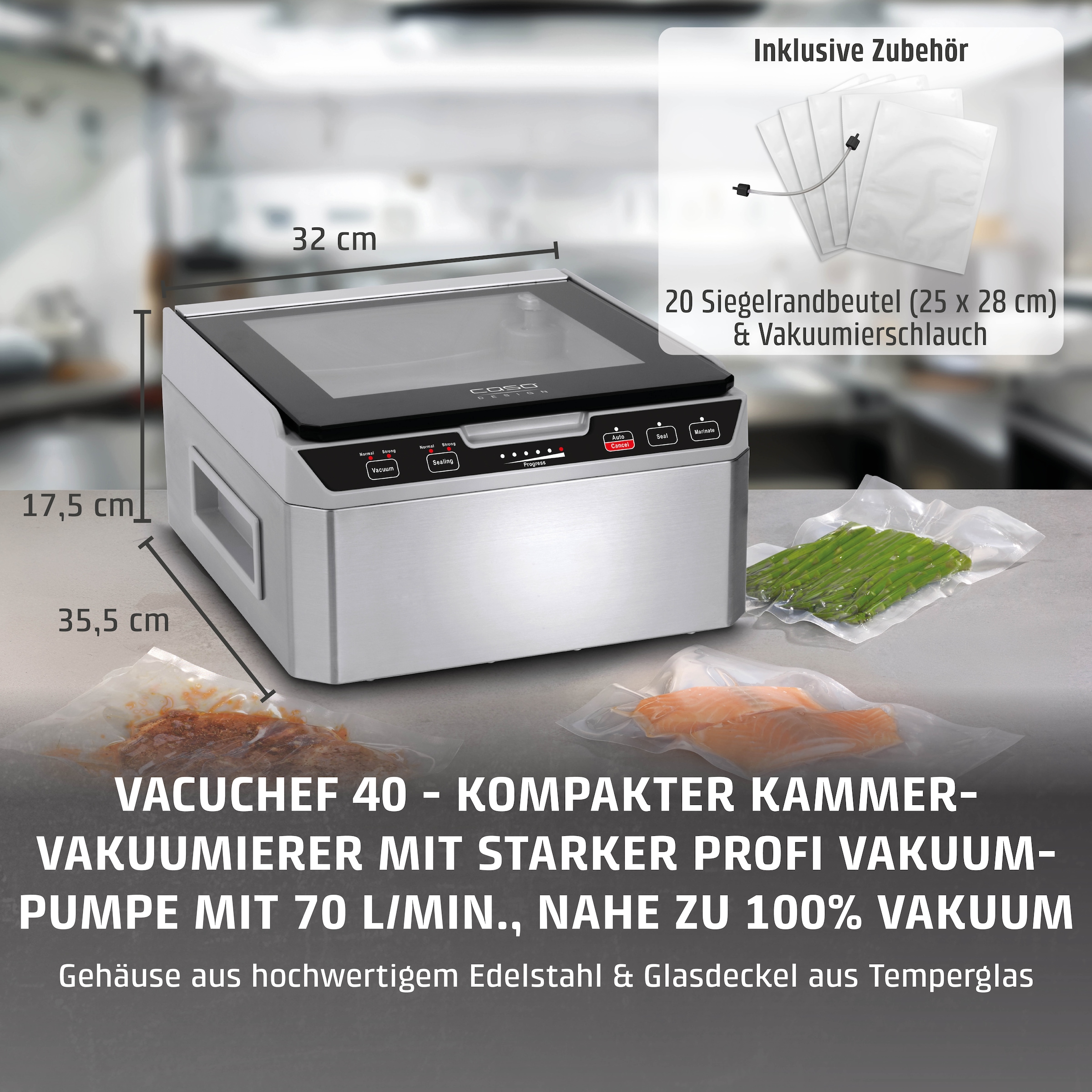 Caso Vakuumierer »1417 VacuChef 40« 280 W