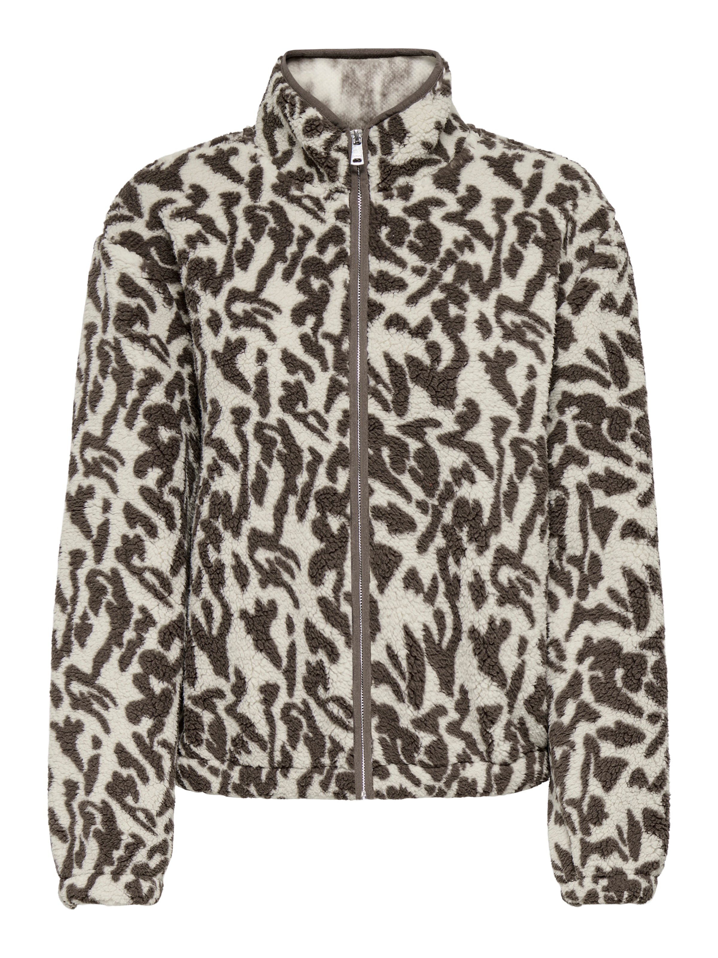 ONLY CARMAKOMA Fleecejacke »CARNEW DALLAS L/S HIGHNECK JCKT SWT OTW« Polyester