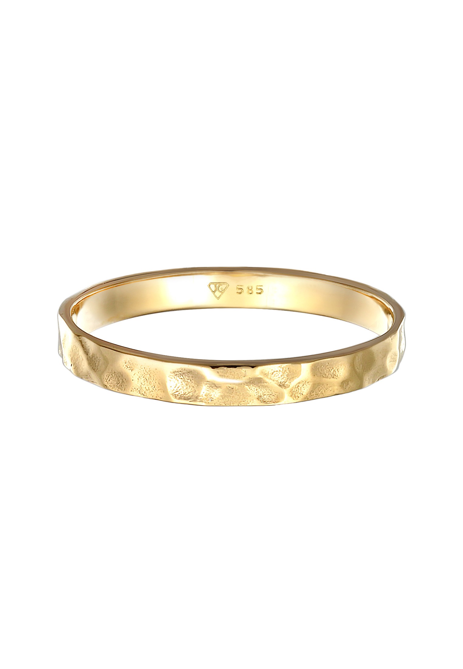 Elli Premium Silberring »Ring Bandring Freundschaftsring Ehering 585er Gelbgold«