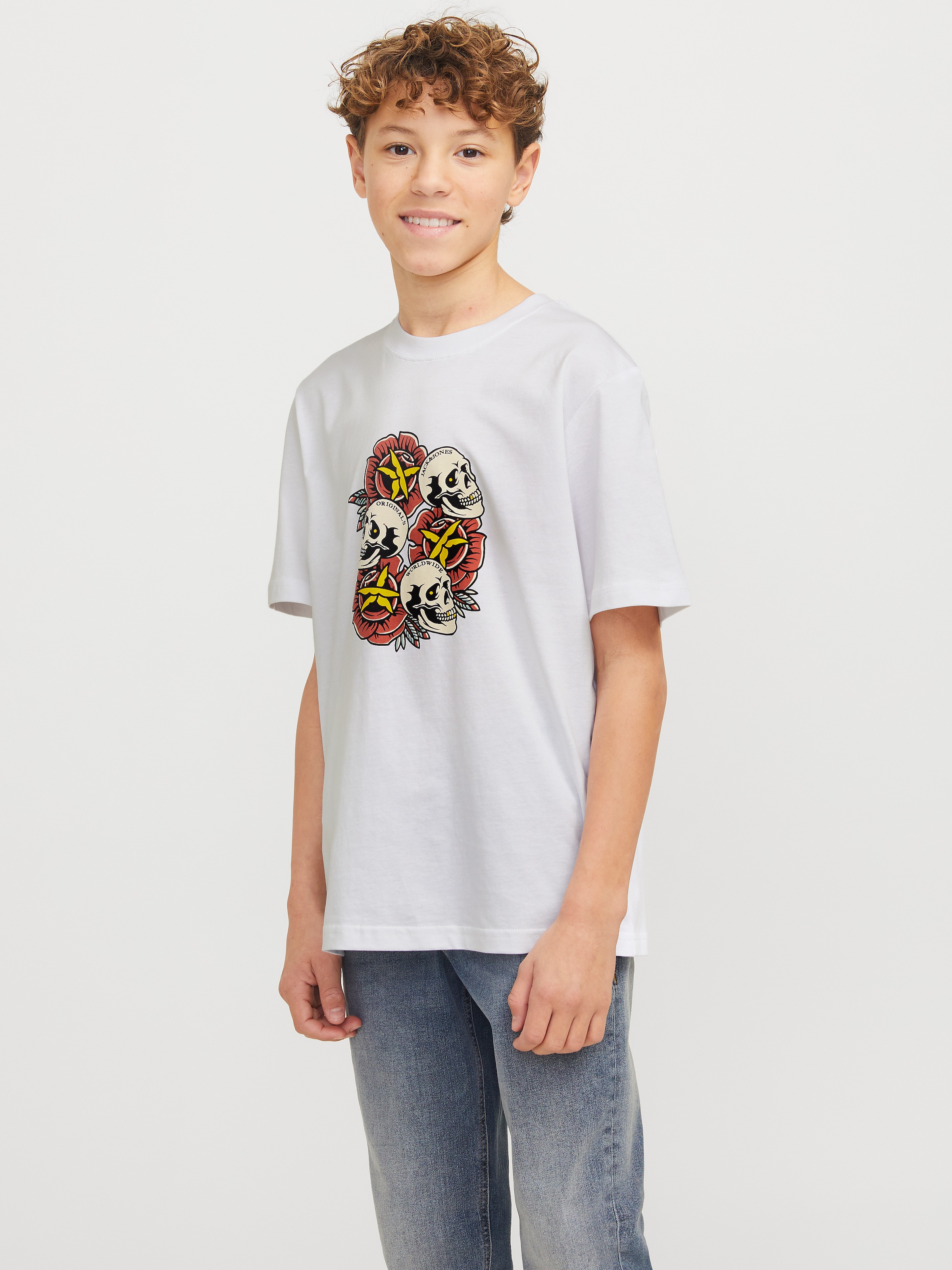 Jack & Jones Junior T-Shirt »JORANATOMY SKULL TEE SS CREW NECK SN JNR«