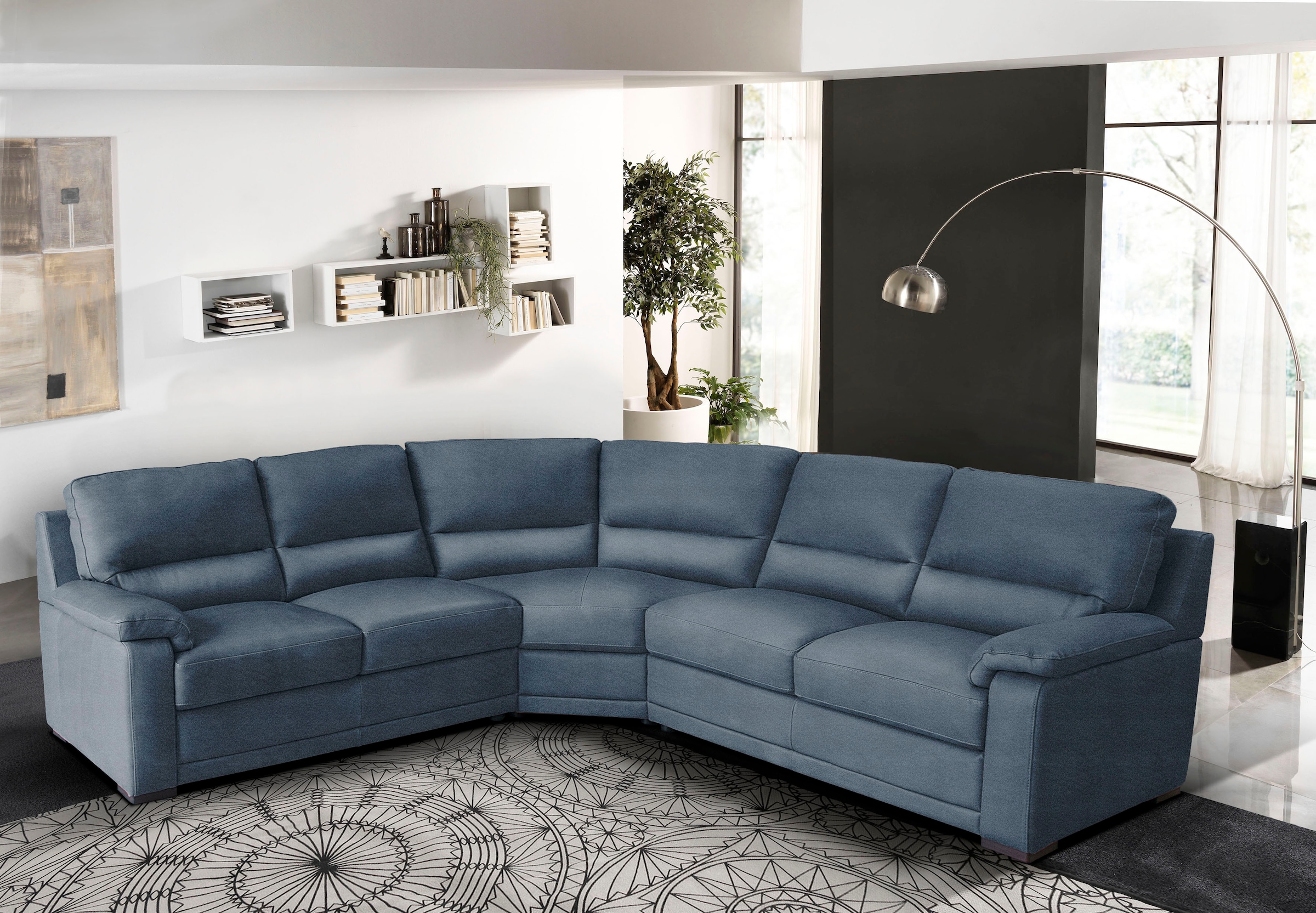 Ecksofa »Doris, modernes Designerecksofa in hochwertigen Microfaserqualitäten«, edle...