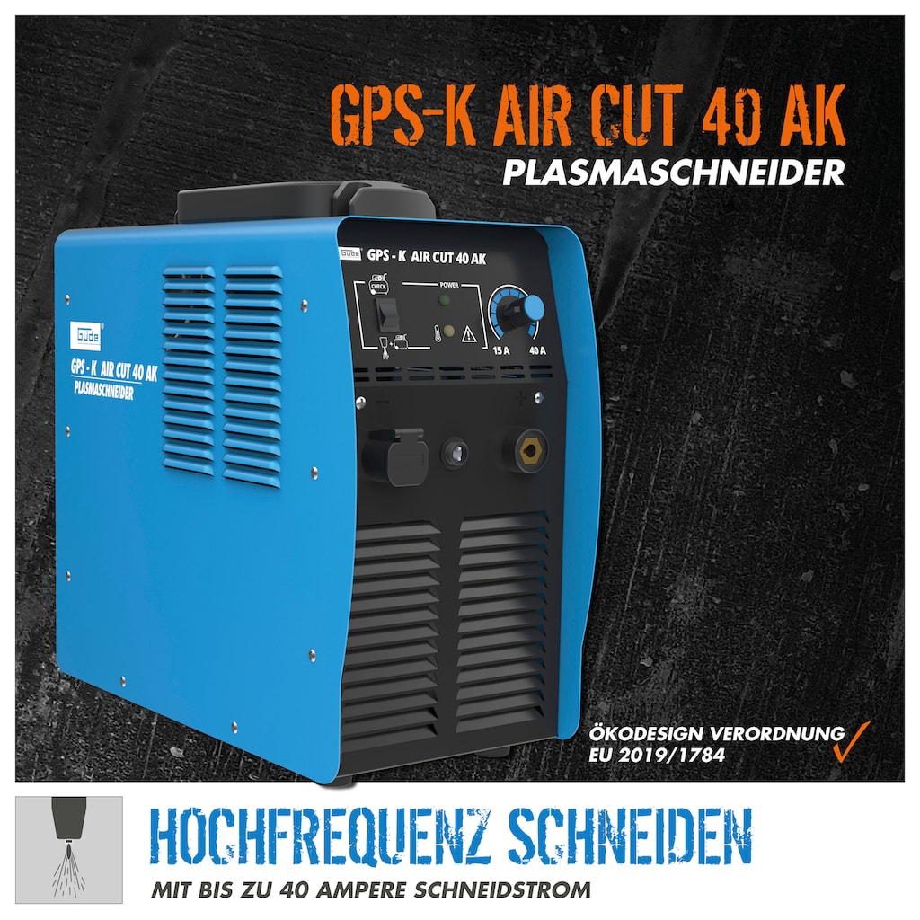 Güde Plasmaschneidegerät »»GPS-K AirCut 40 AK««, (Komplett-Set, 9 tlg.)