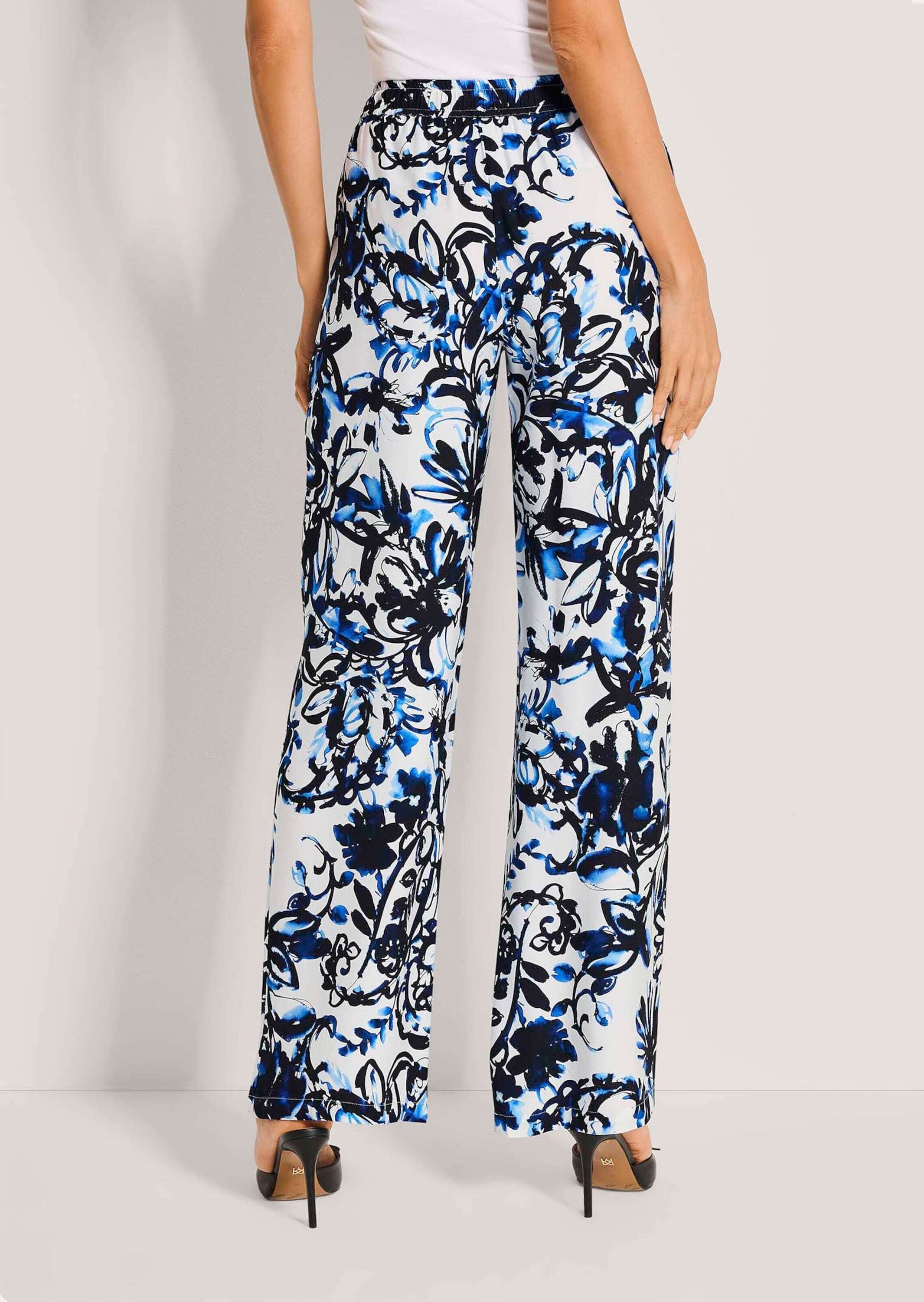 MADELEINE Chinos »Druckhose Sommerhose mit Allover-Print«  Druckhose mit Komfortbund und Tunnelzug