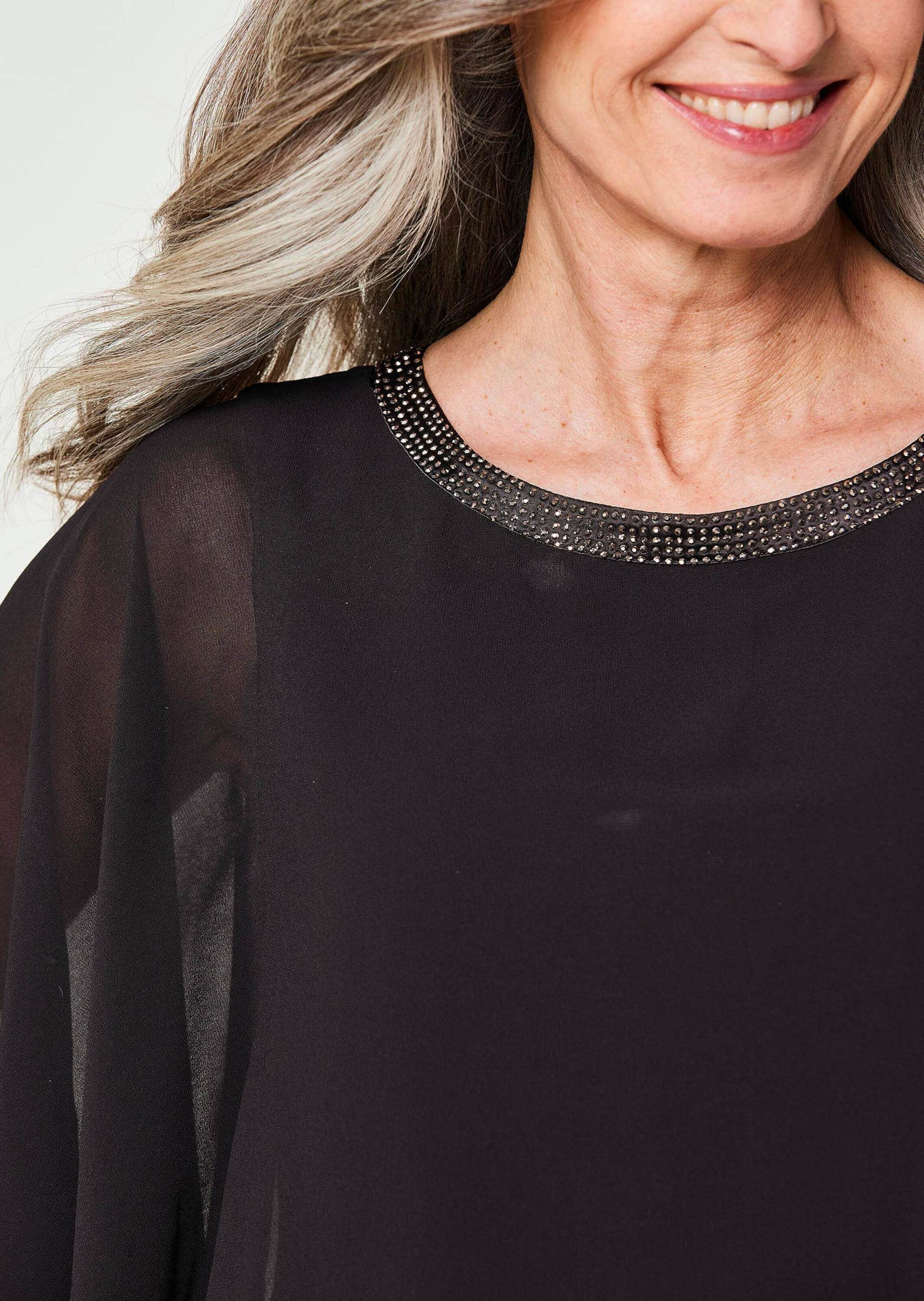 GOLDNER Kurzarmbluse »Kurzgröße Blusenshirt«
