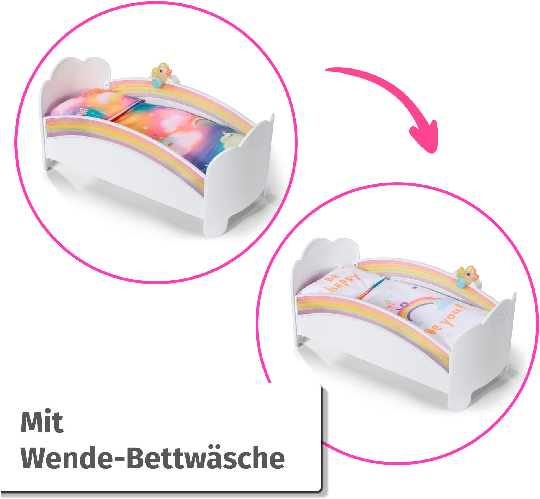 Baby Born Puppenbett »Regenbogen«, mit Licht- und Soundeffekt