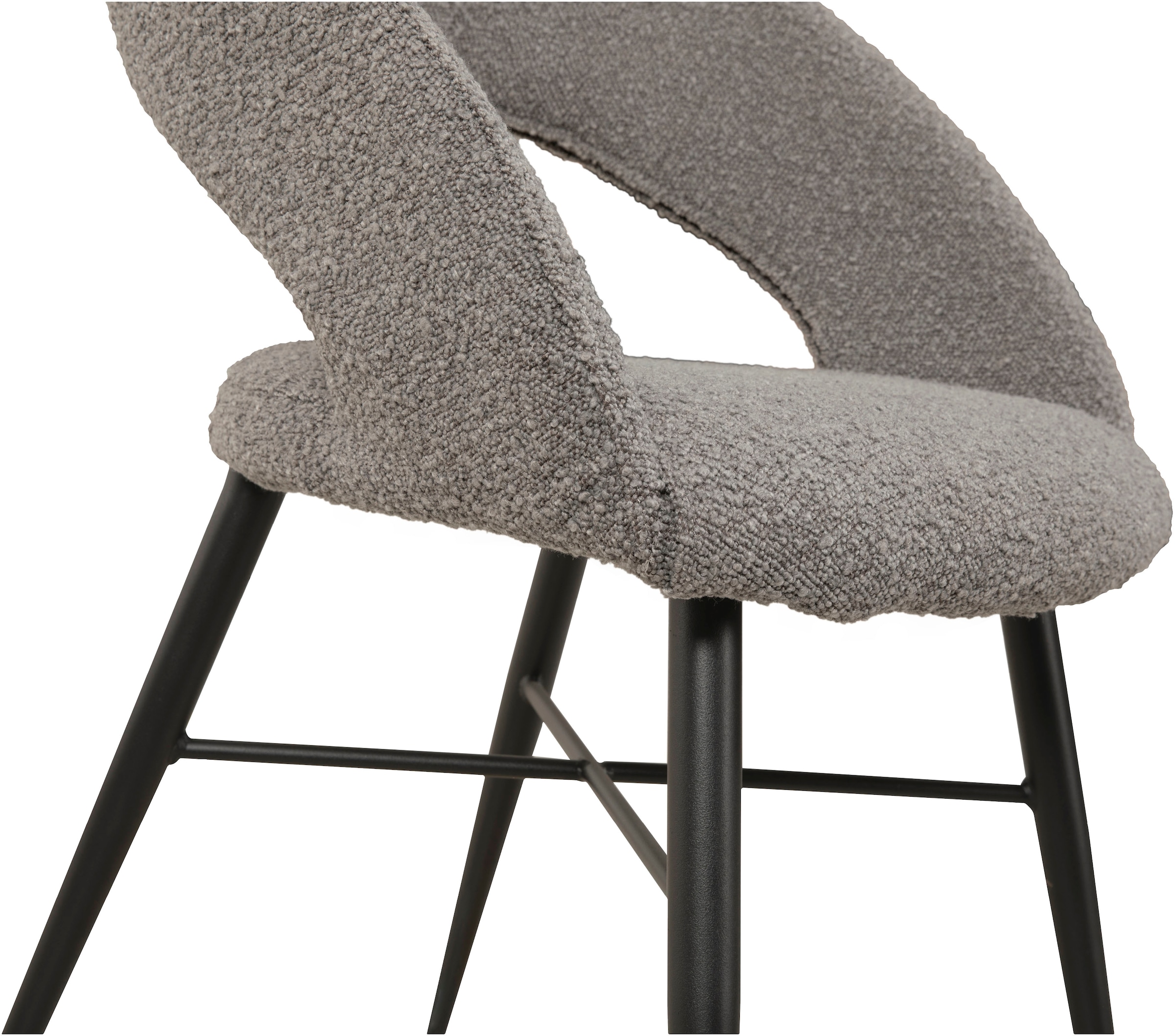 OMG Design Esszimmerstuhl »Marley«, (Set), 1 St., Stoff, mit modernem Cut-Out, Bouclé Bezug