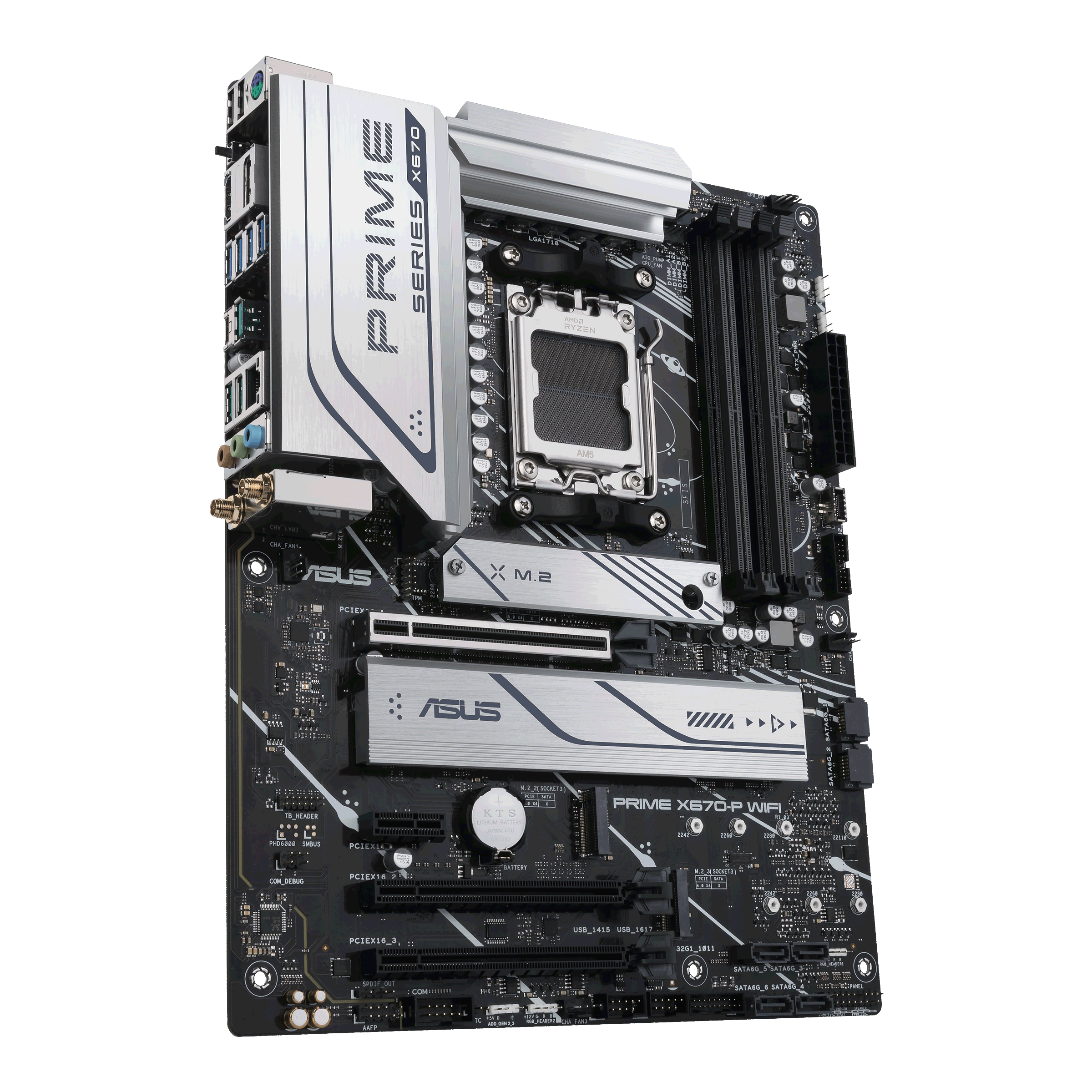 Asus Mainboard »PRIME X670-P WIFI«, Ryzen 7000, ATX, PCIe 5.0, 3x M.2, DDR5-Speicher, WiFi6