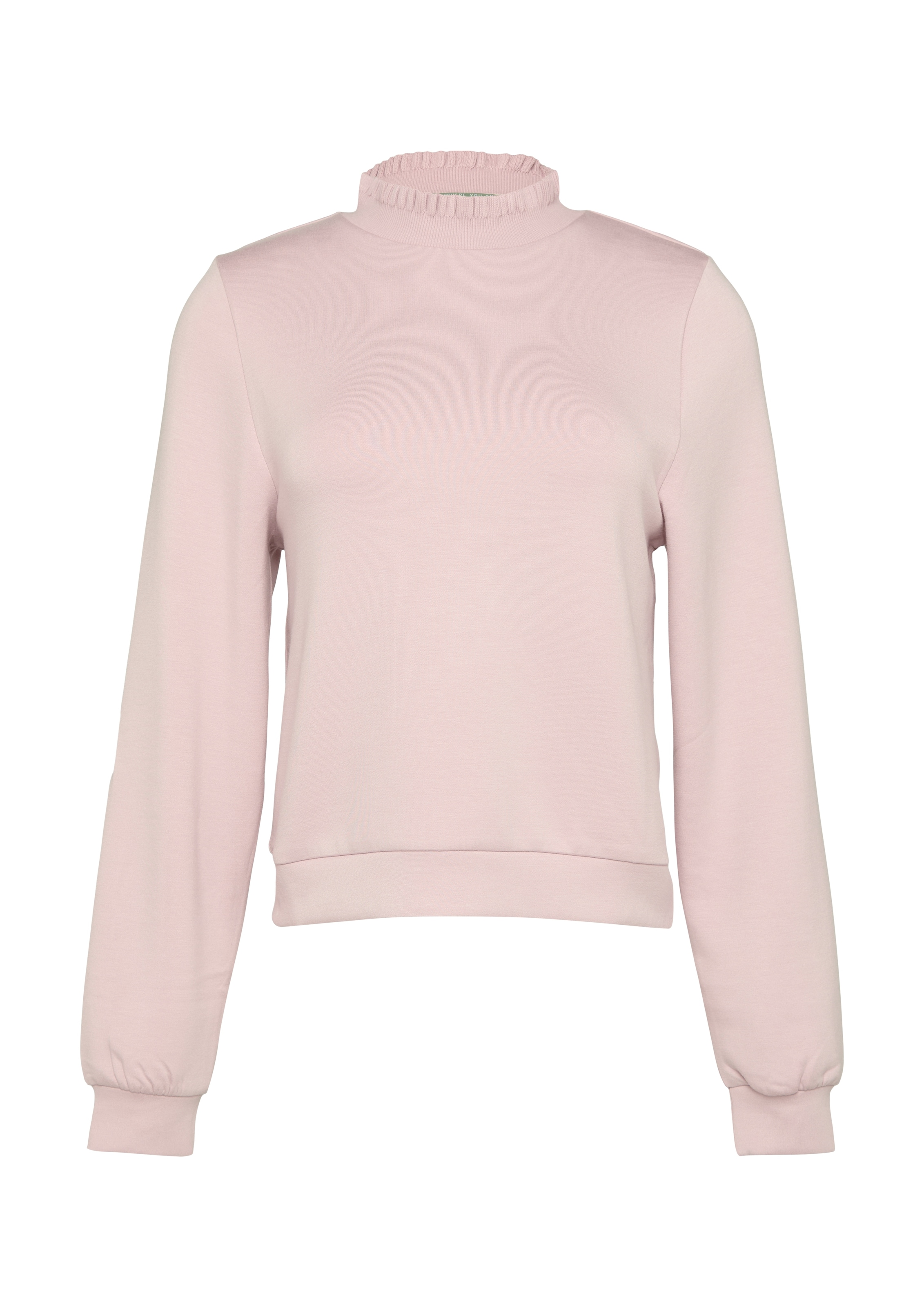 QS Sweatshirt, mit Rüschenkragen