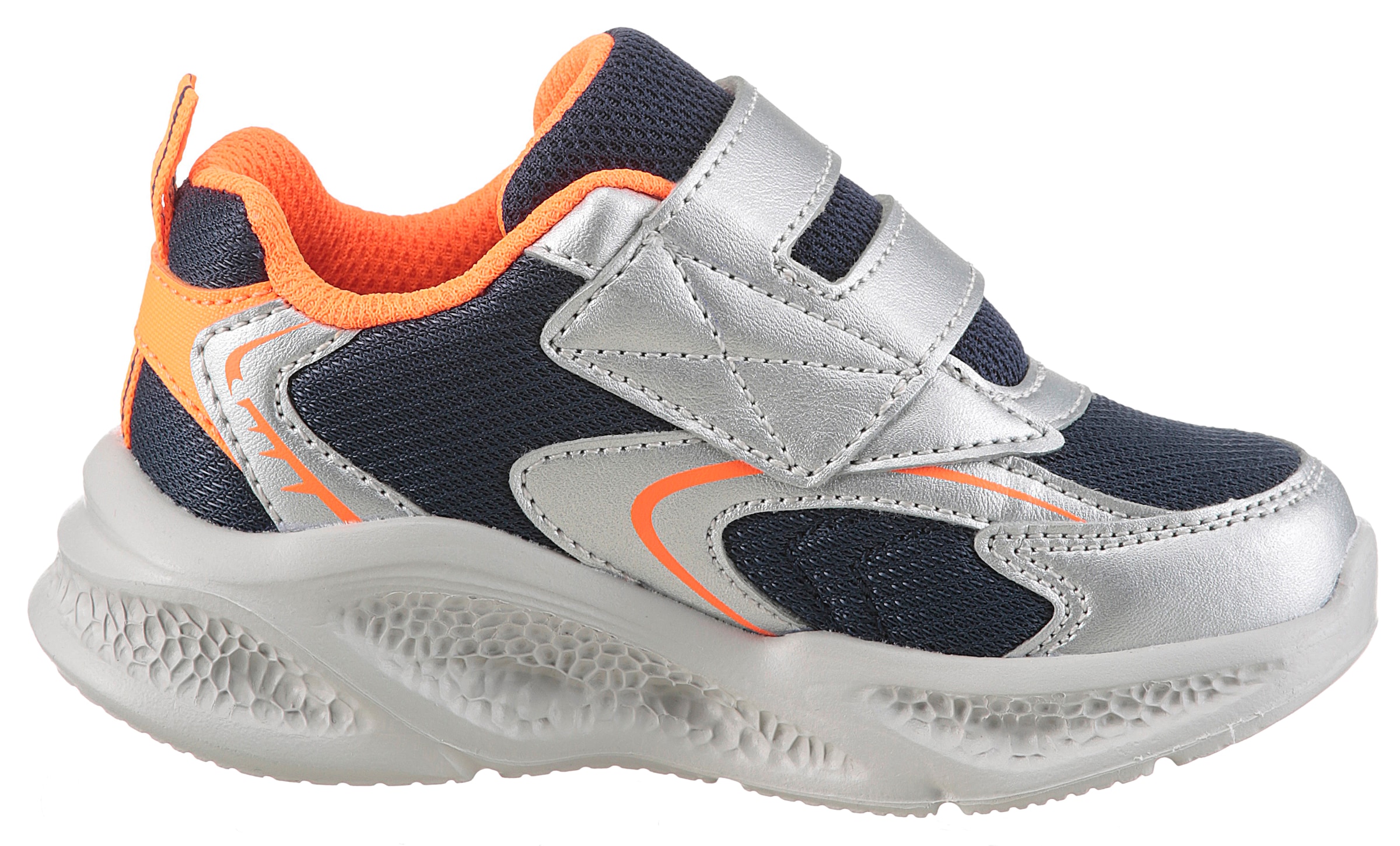 Skechers Sneaker »SKECHERS METEOR-LIGHTS«  Klettschuh mit Blinkfunktion, Größenschablone zum Download