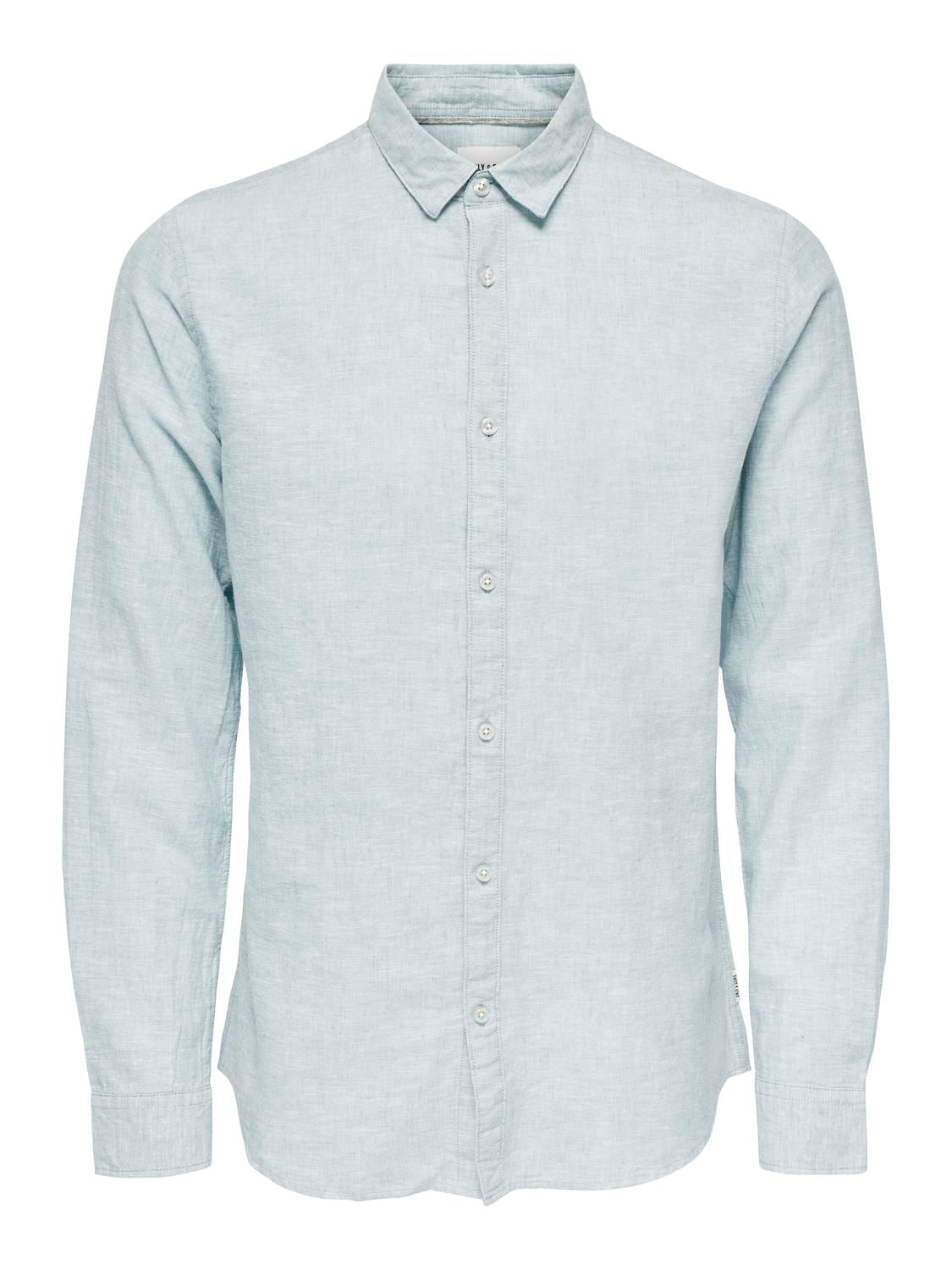 ONLY & SONS Langarmhemd »ONSCAIDEN LS SOLID LINEN SHIRT NOOS«