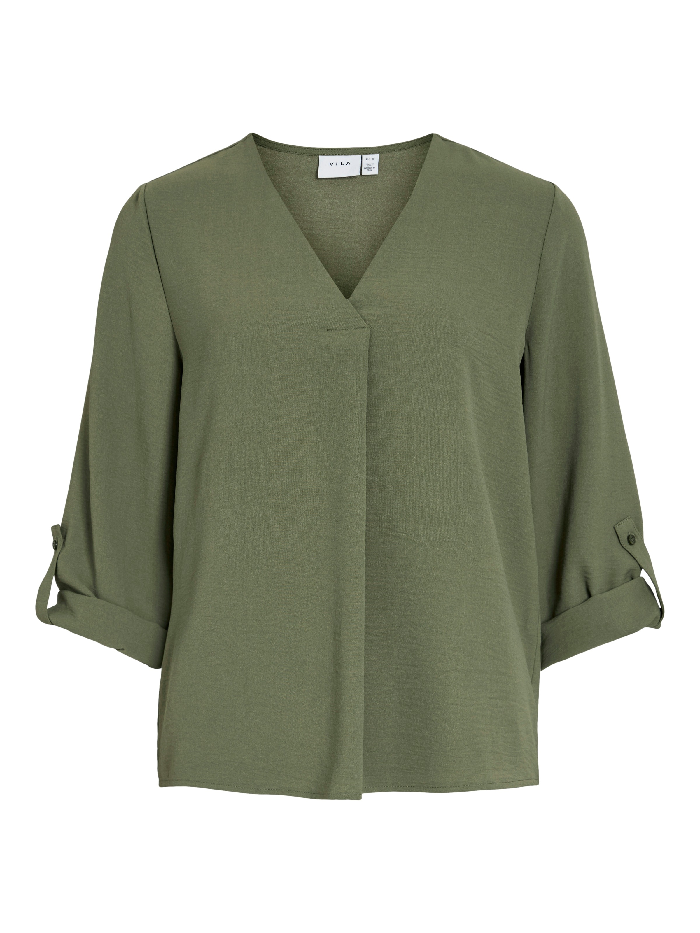 Vila Blusenshirt »VIJOSA 3/4 V-NECK TOP - NOOS«