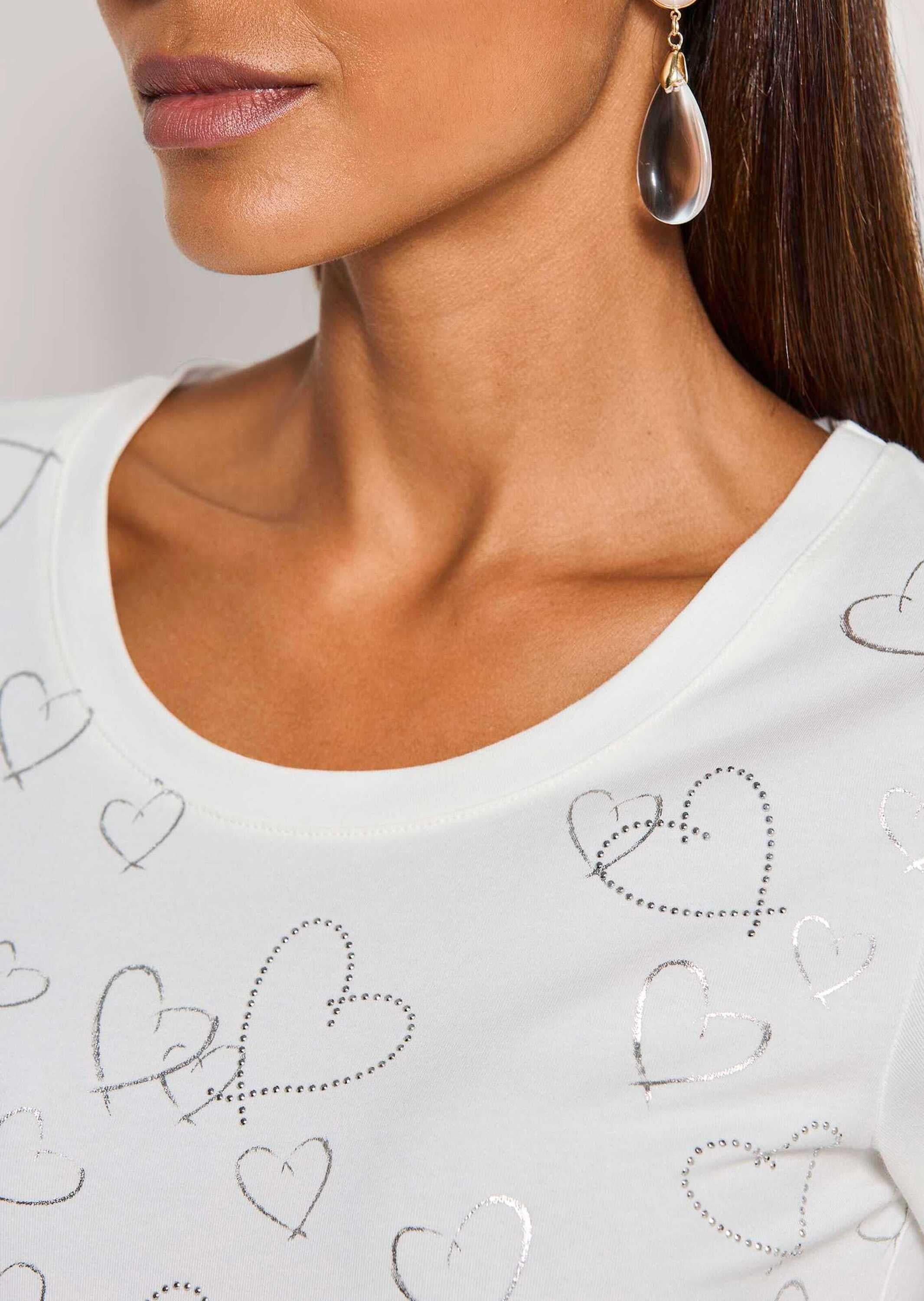 MADELEINE Kurzarmshirt »Shirt Print-Shirt mit Rundhals, Kurzarm« Strasssteine